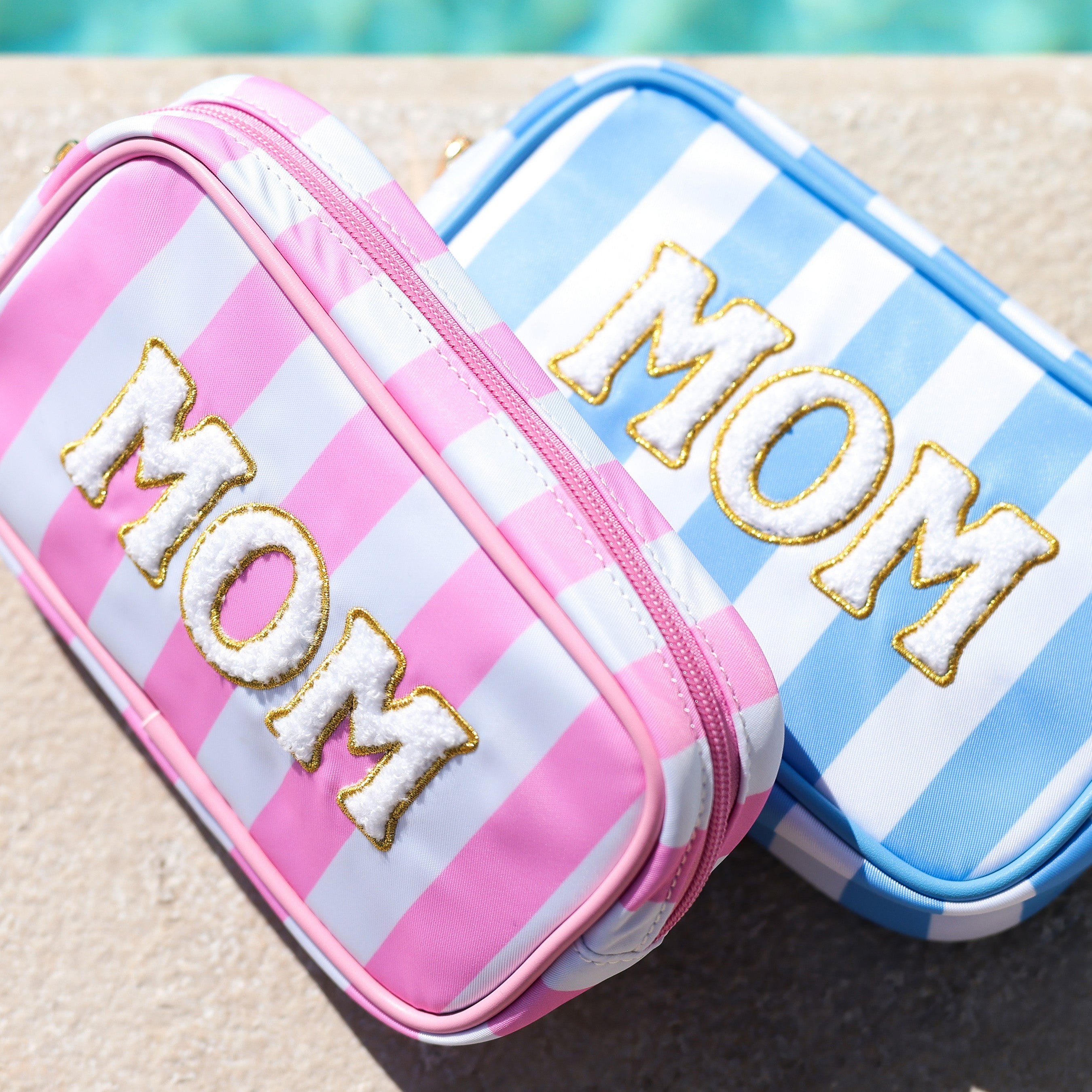 "Mom" Zip Pouch in Pink - Fairley FAncy
