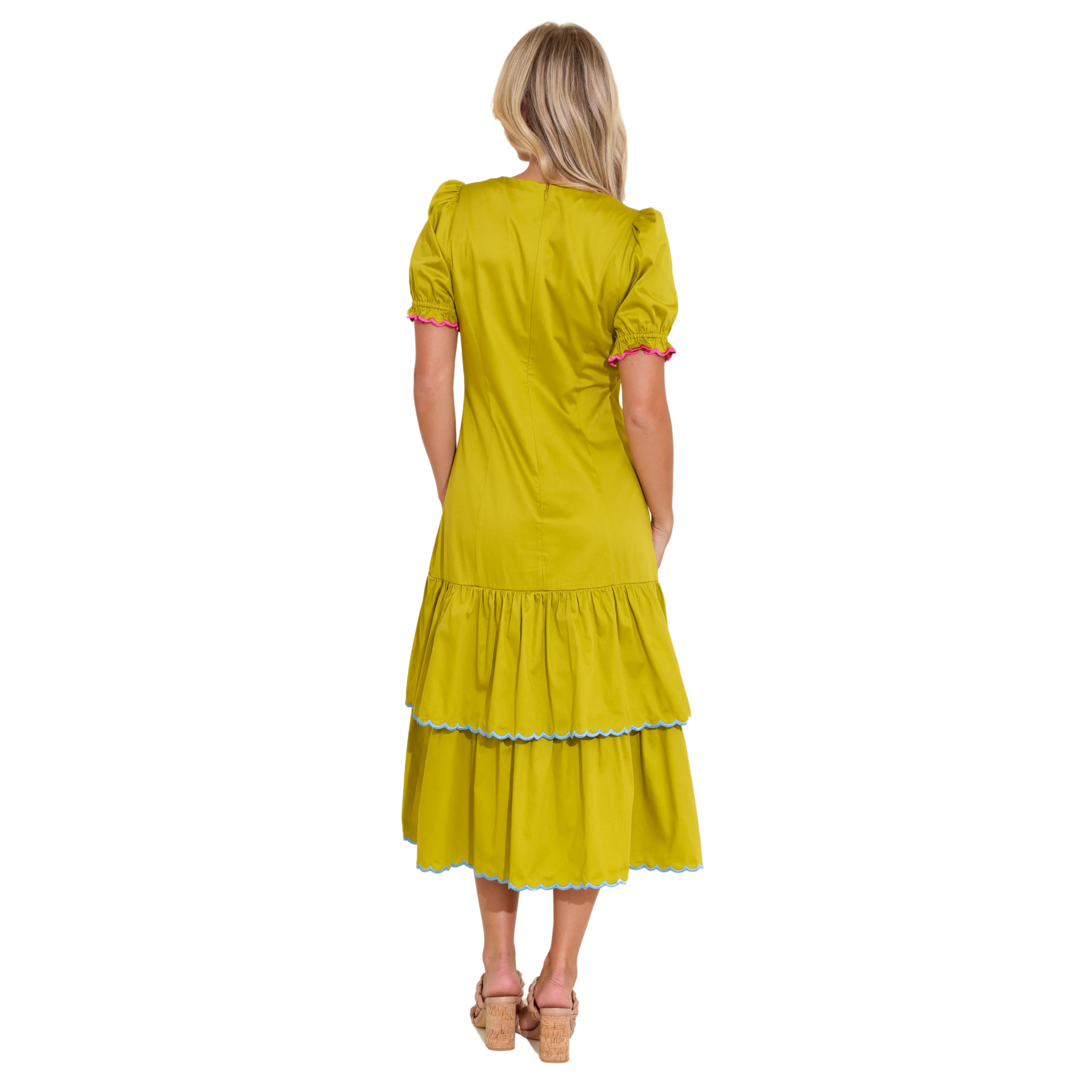 Riley Dress in Grass Fairley Fancy