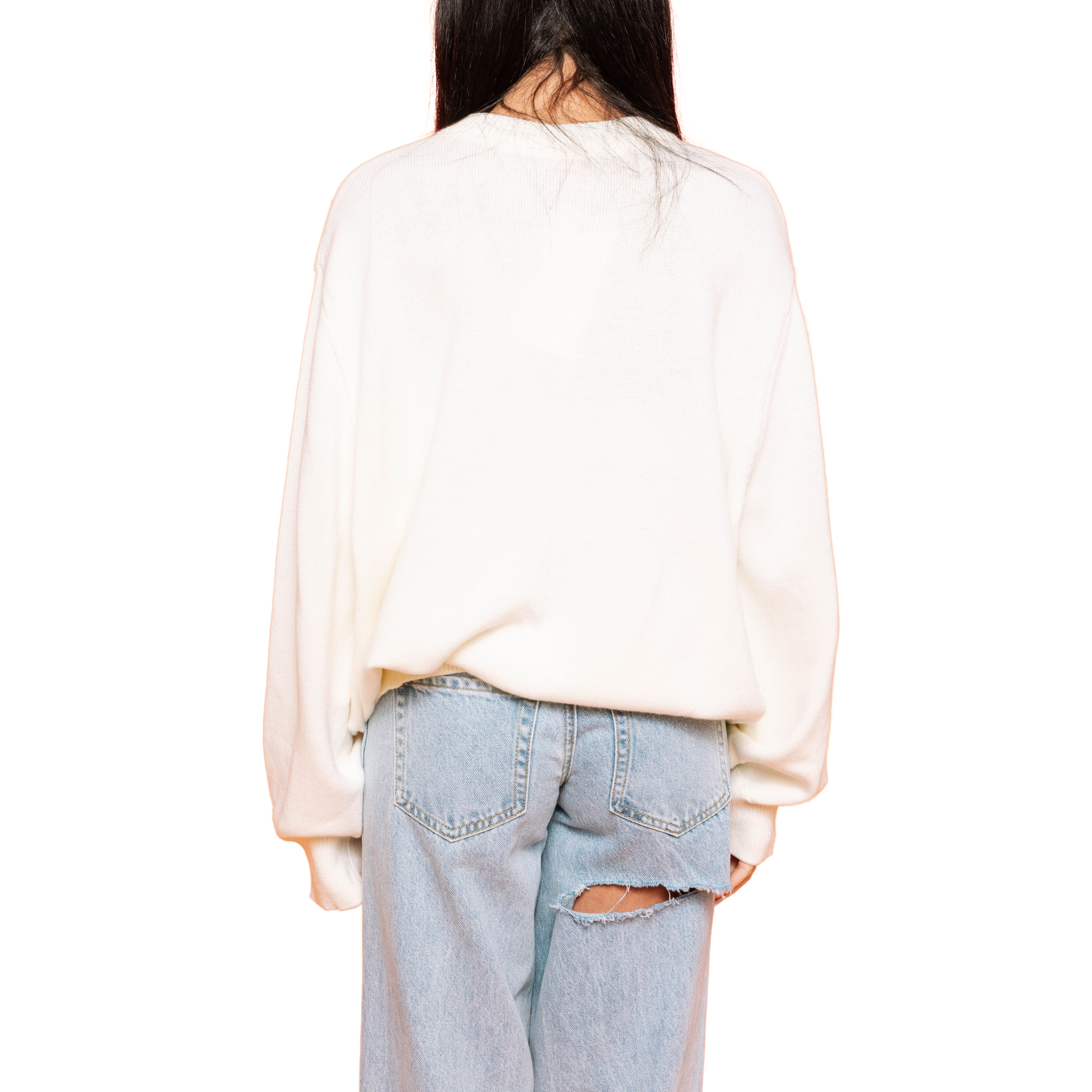 White & Red 'Thank You Queen' Sweater - Fairley Fancy