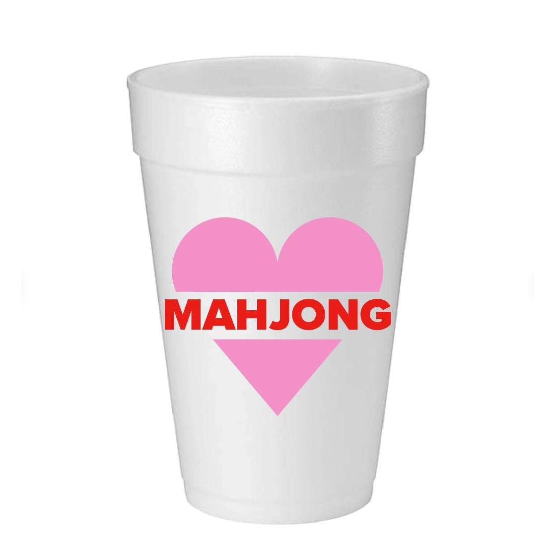 “Heart Mahjong” Foam Cup - Fairley Fancy
