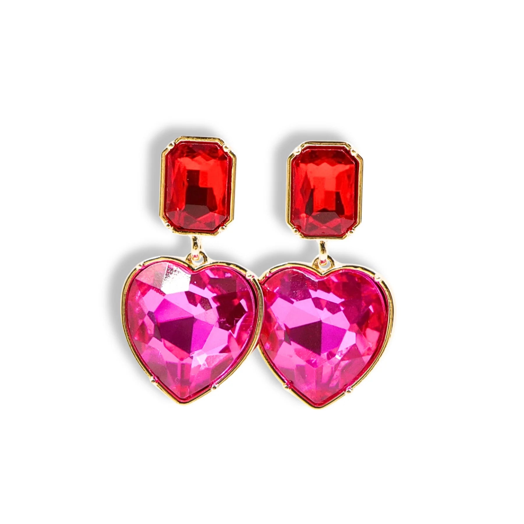 Swarovski pink heart earrings online