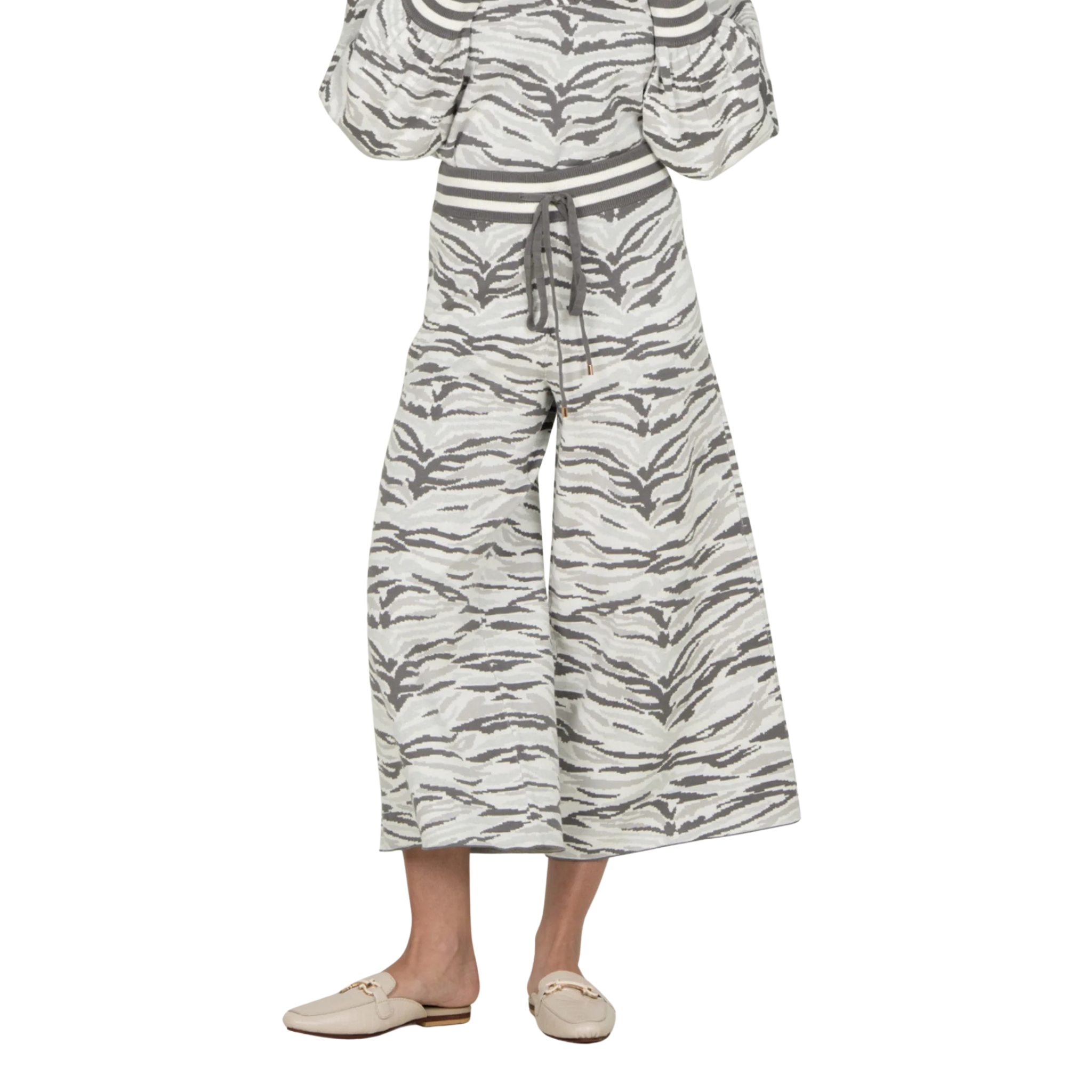 Teddy Crop Trouser in Wild Marble - Fairley fancy