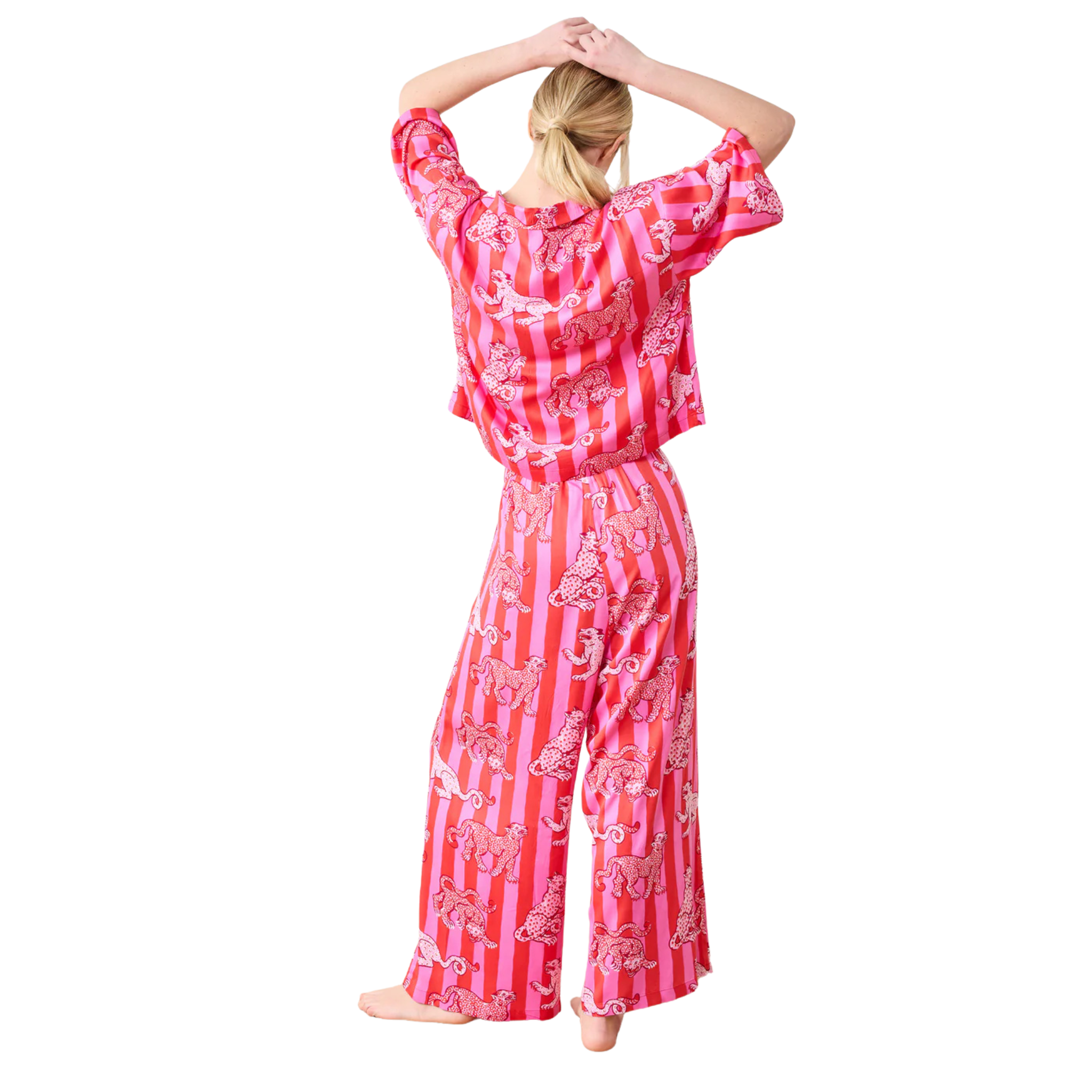 Eco Satin Wildest Dreams Set in Leopard Stripes - Fairley Fancy