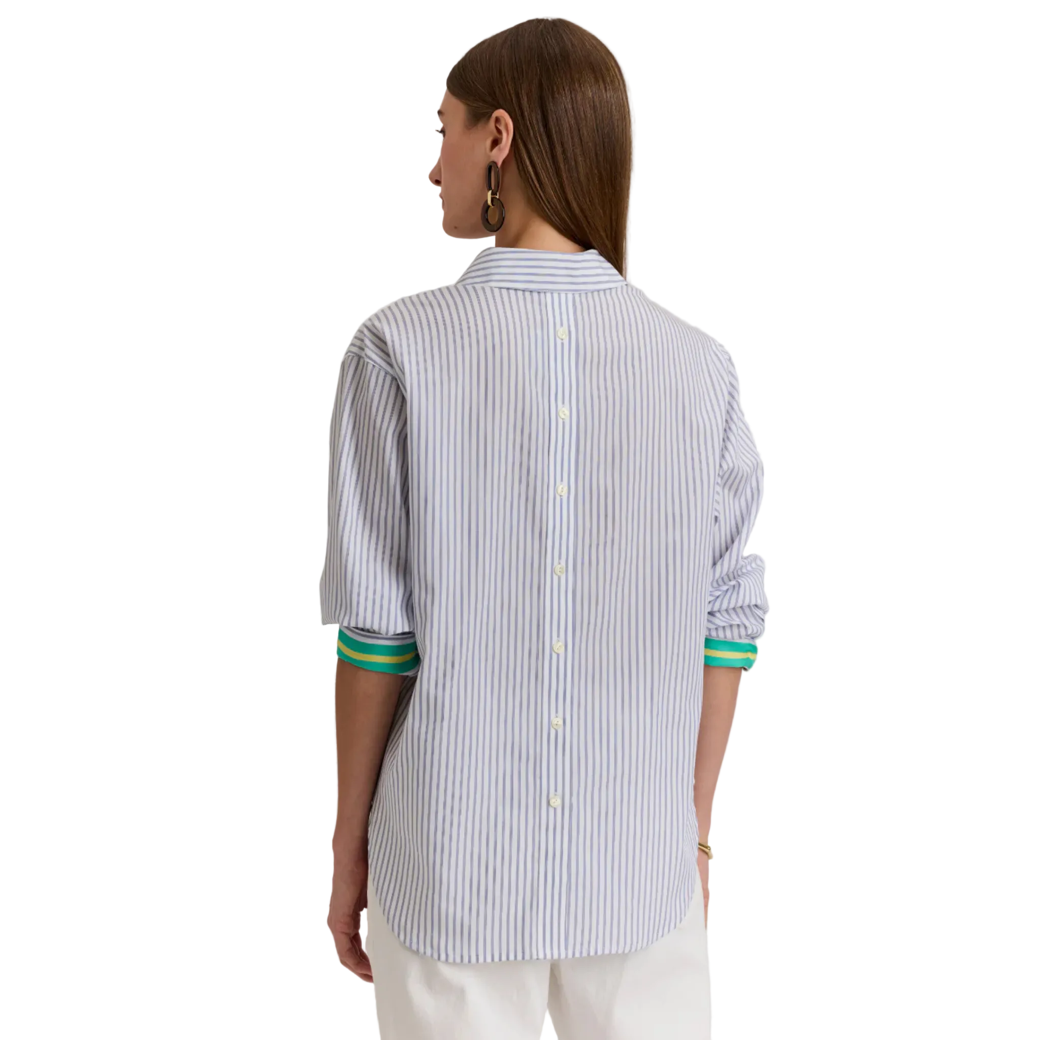 Juliana Long Sleeve Contract Stripe Shirt - Fairley Fancy