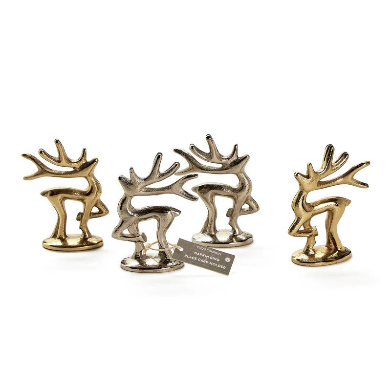 Oh Deer! 24pc Holiday Deer Place Card Holder Napkin Ring - Fairley Fancy
