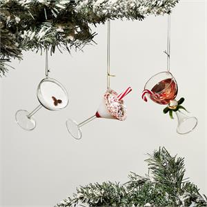 Holiday Cheer Cocktail Drink Ornament Unit Includes 5 Signature Drinks, Set of 20 - Fairley Fancy