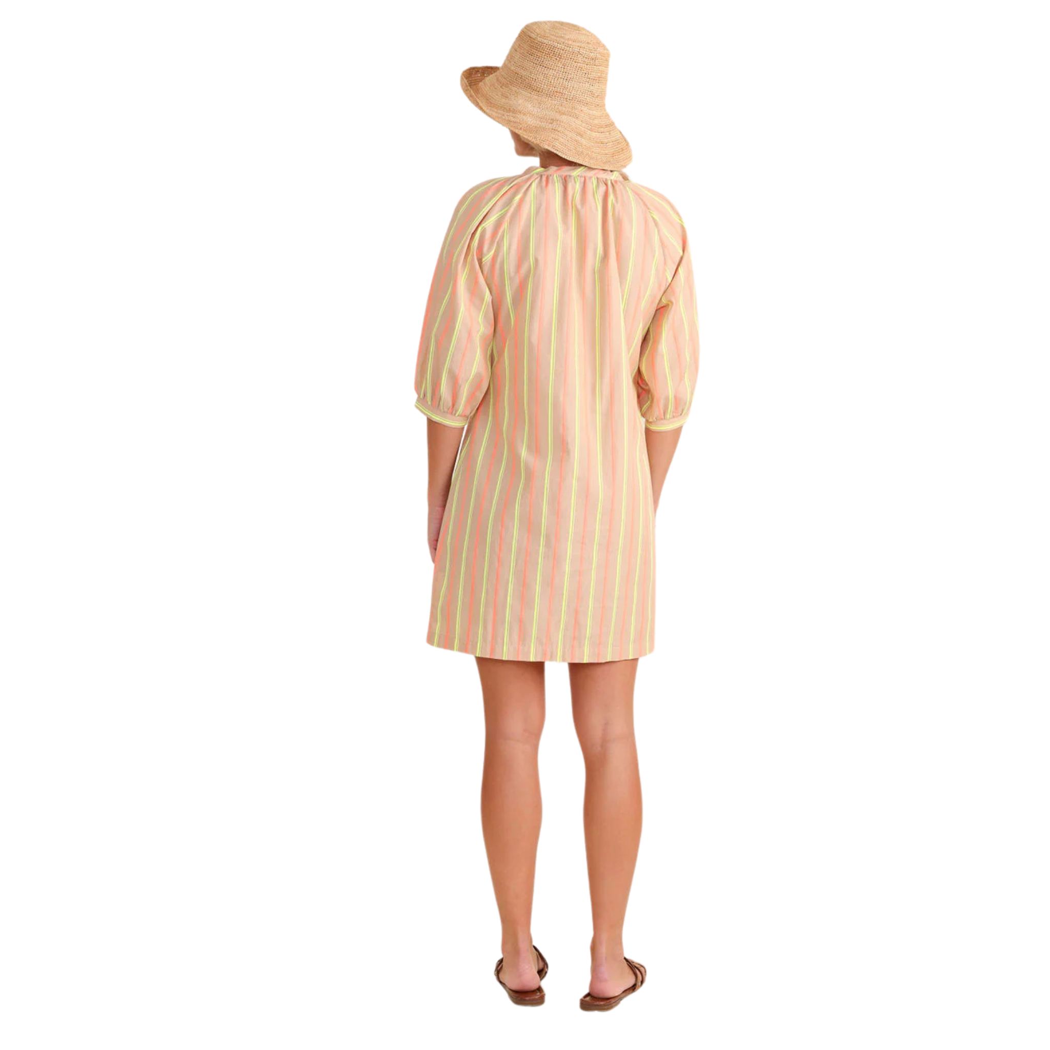 Amanda Dress in Desert Stripe - Fairley Fancy