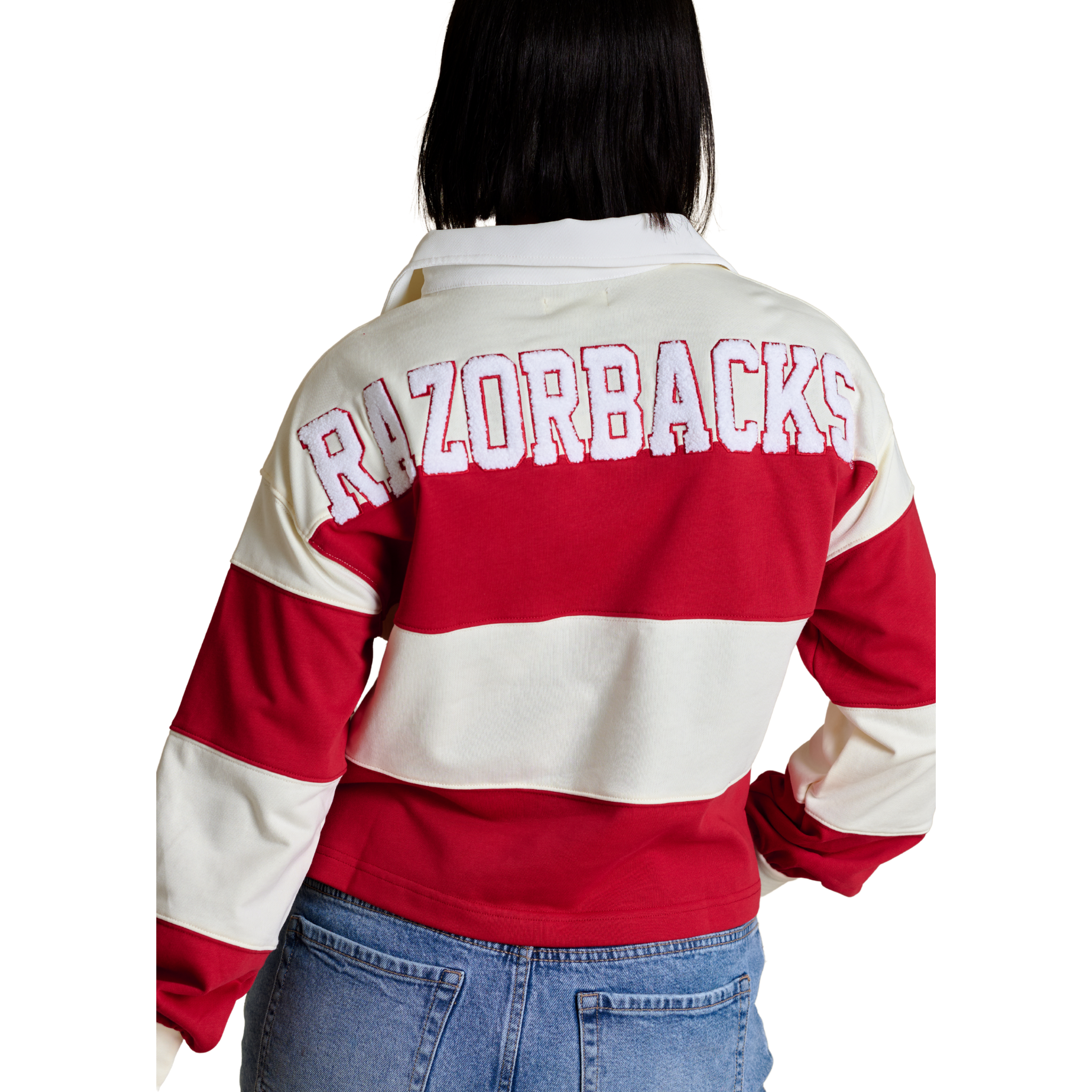 Arkansas Long Sleeve Rugby Top-Fairley Fancy