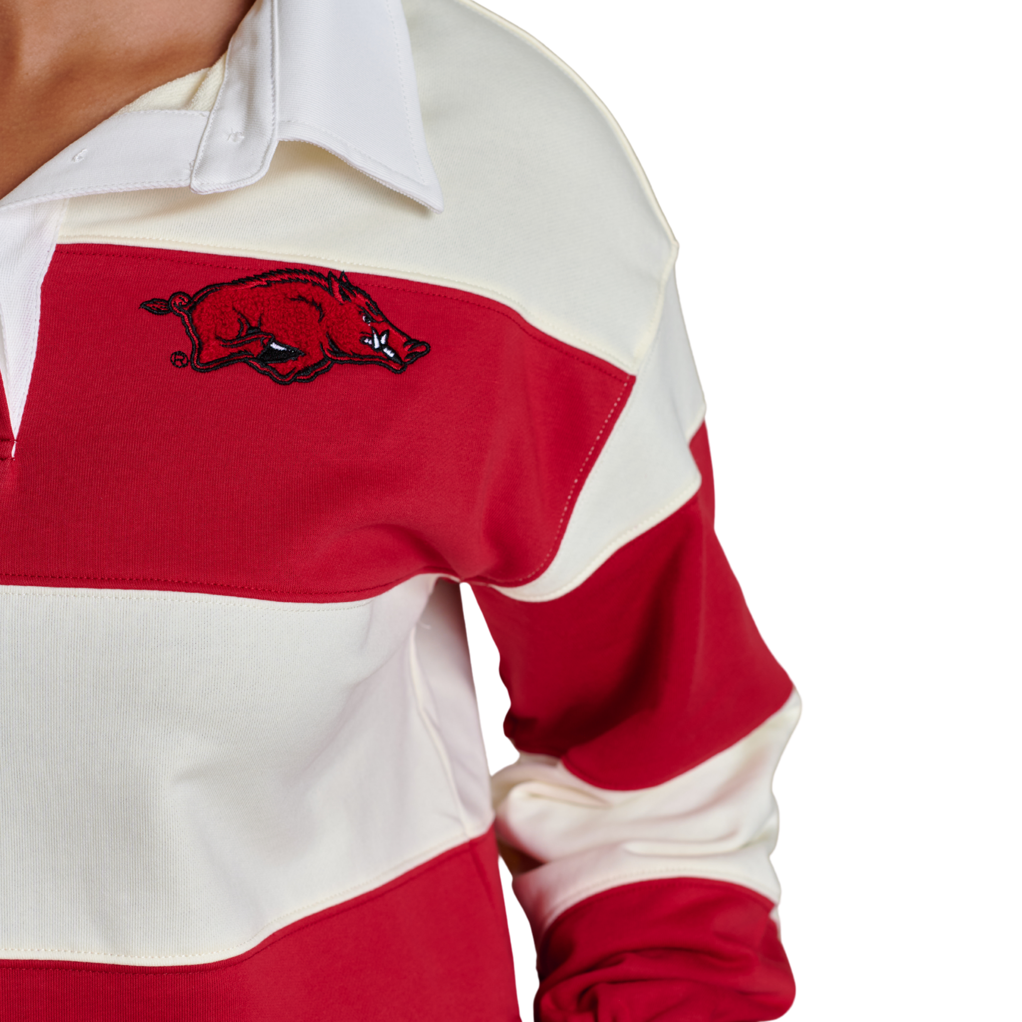 Arkansas Long Sleeve Rugby Top-Fairley Fancy