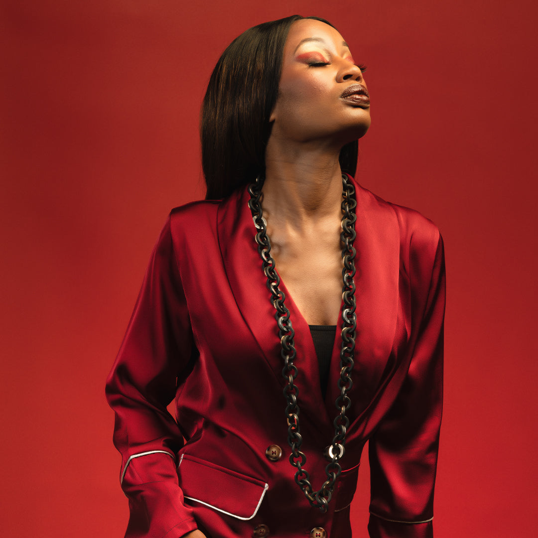 Barile Sea Chain Necklace in Matte Black - Fairley Fancy3