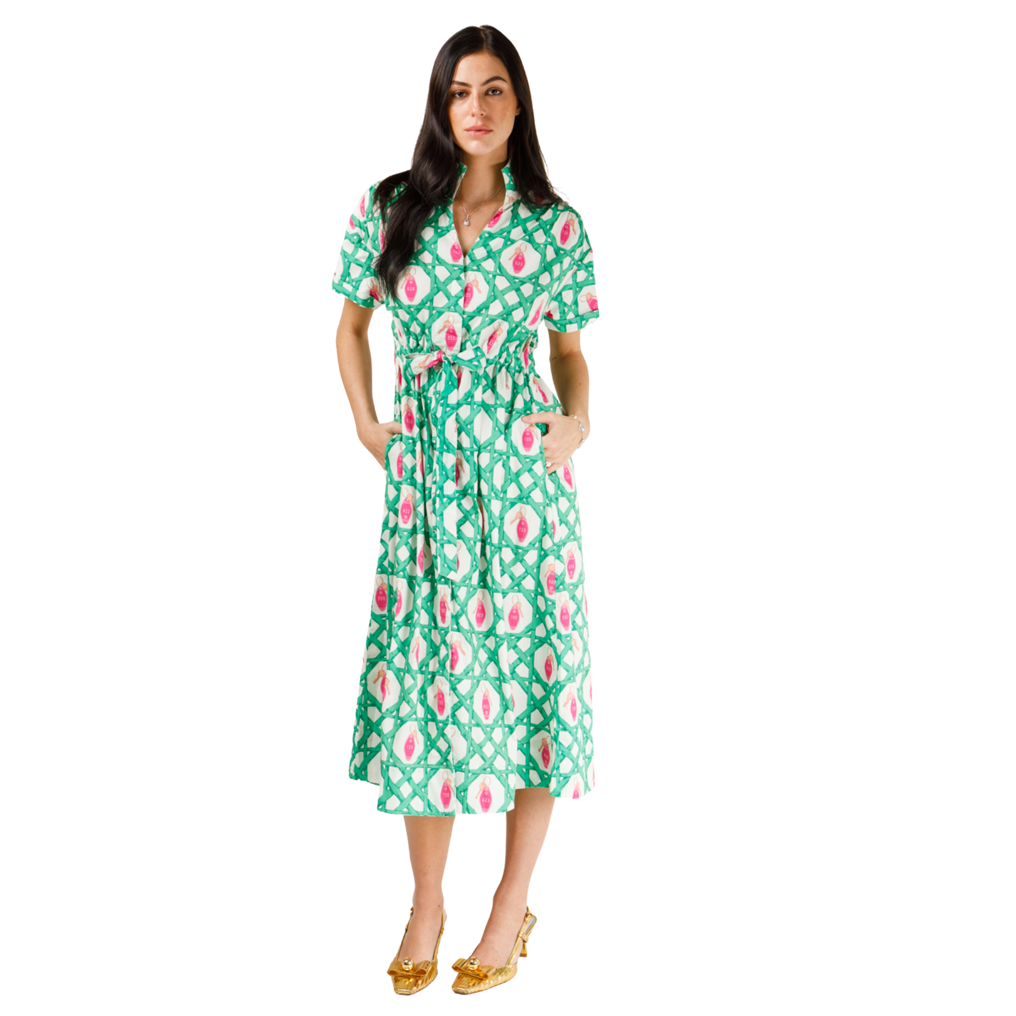 Bria Dress in Motel Rosado-Fairley Fancy