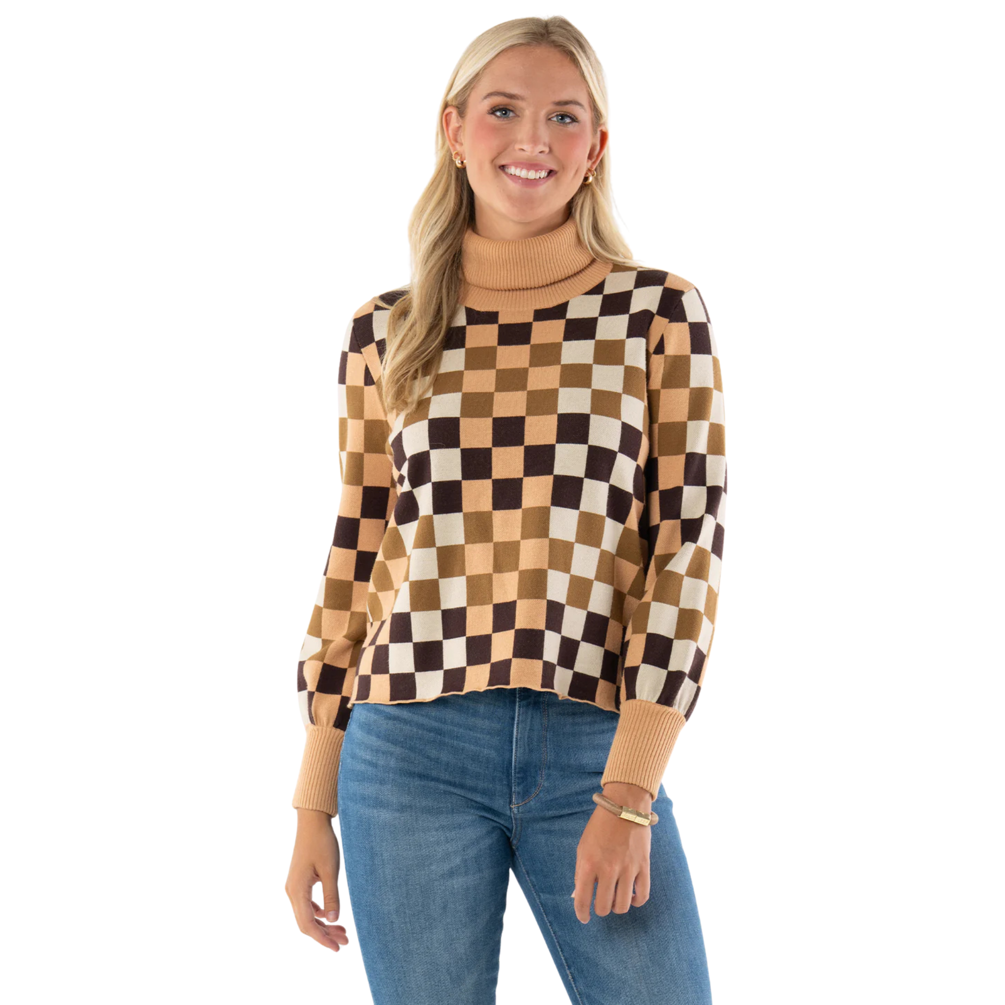 Cameron Turtleneck in Tweed-Fairley Fancy