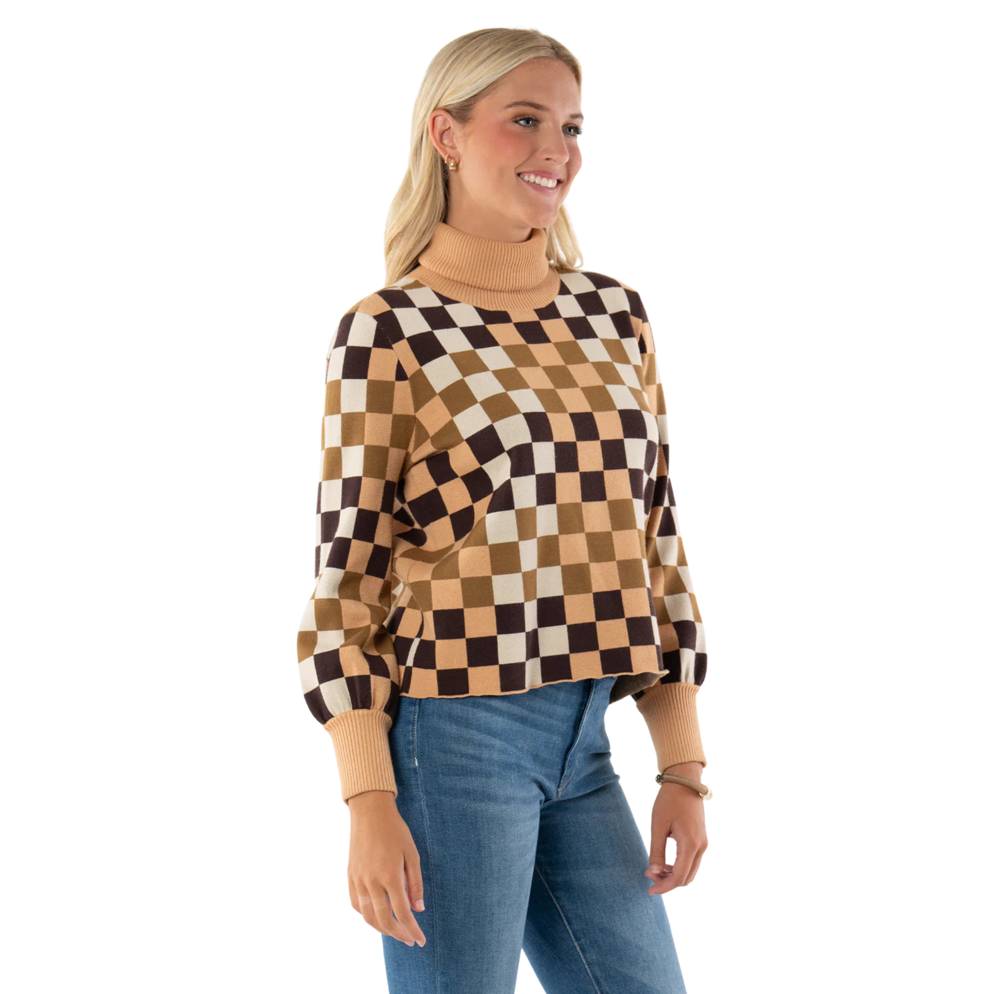 Cameron Turtleneck in Tweed-Fairley Fancy