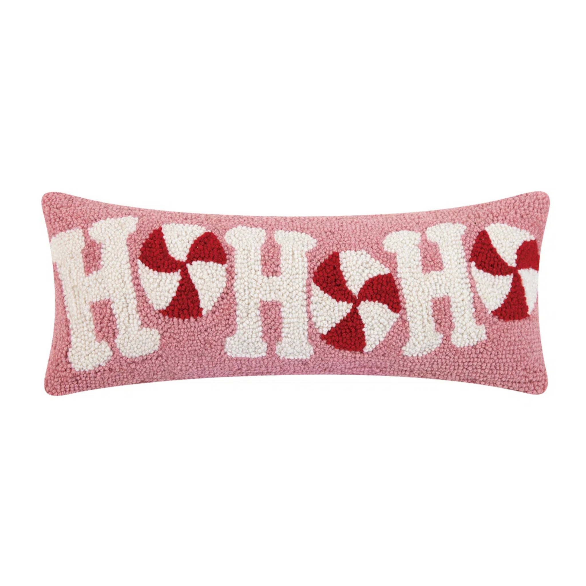 Candy Cane HoHoHo Pillow-Fairley Fancy