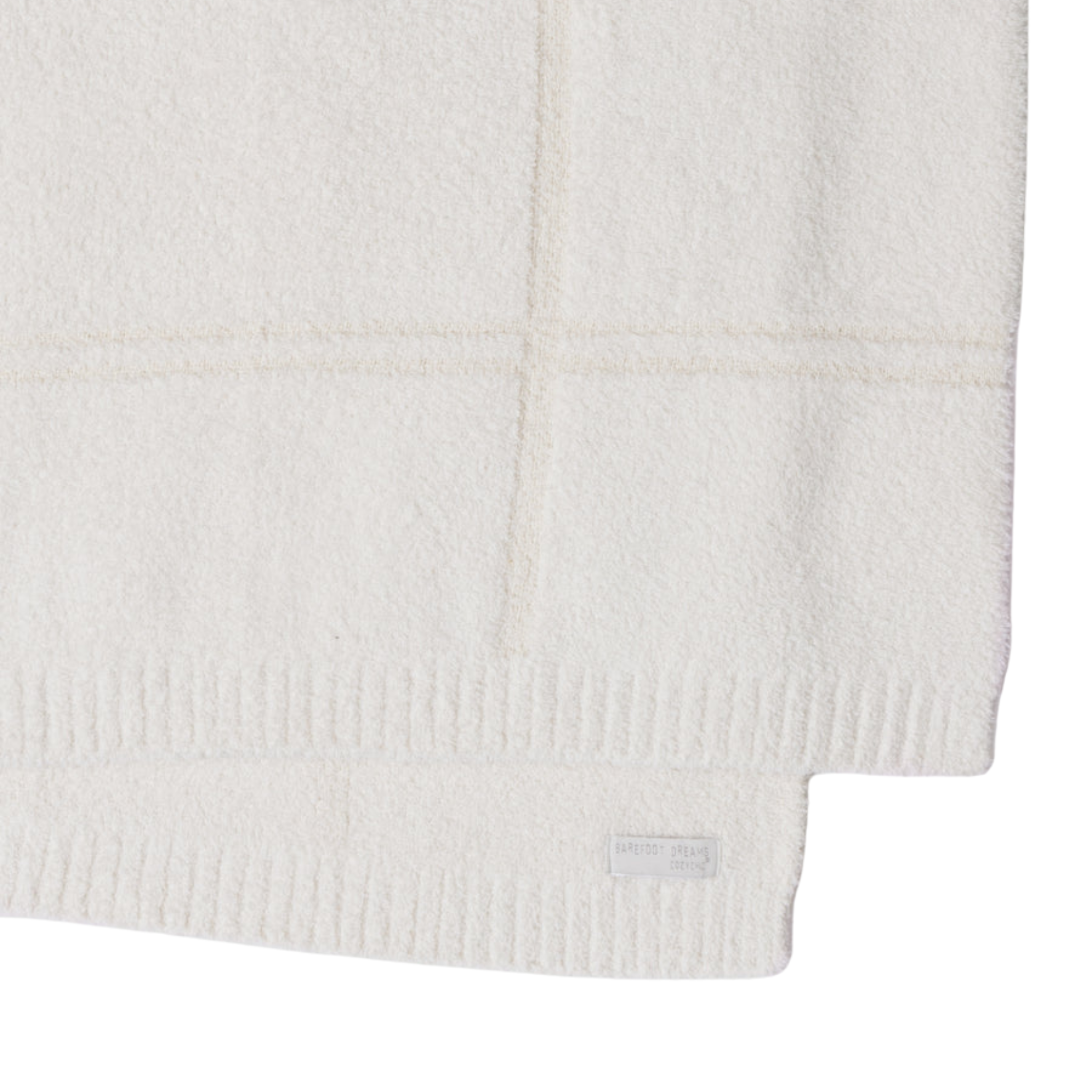 CozyChic® Cotton Tonal Plaid Throw in Cream-Fairley Fancy