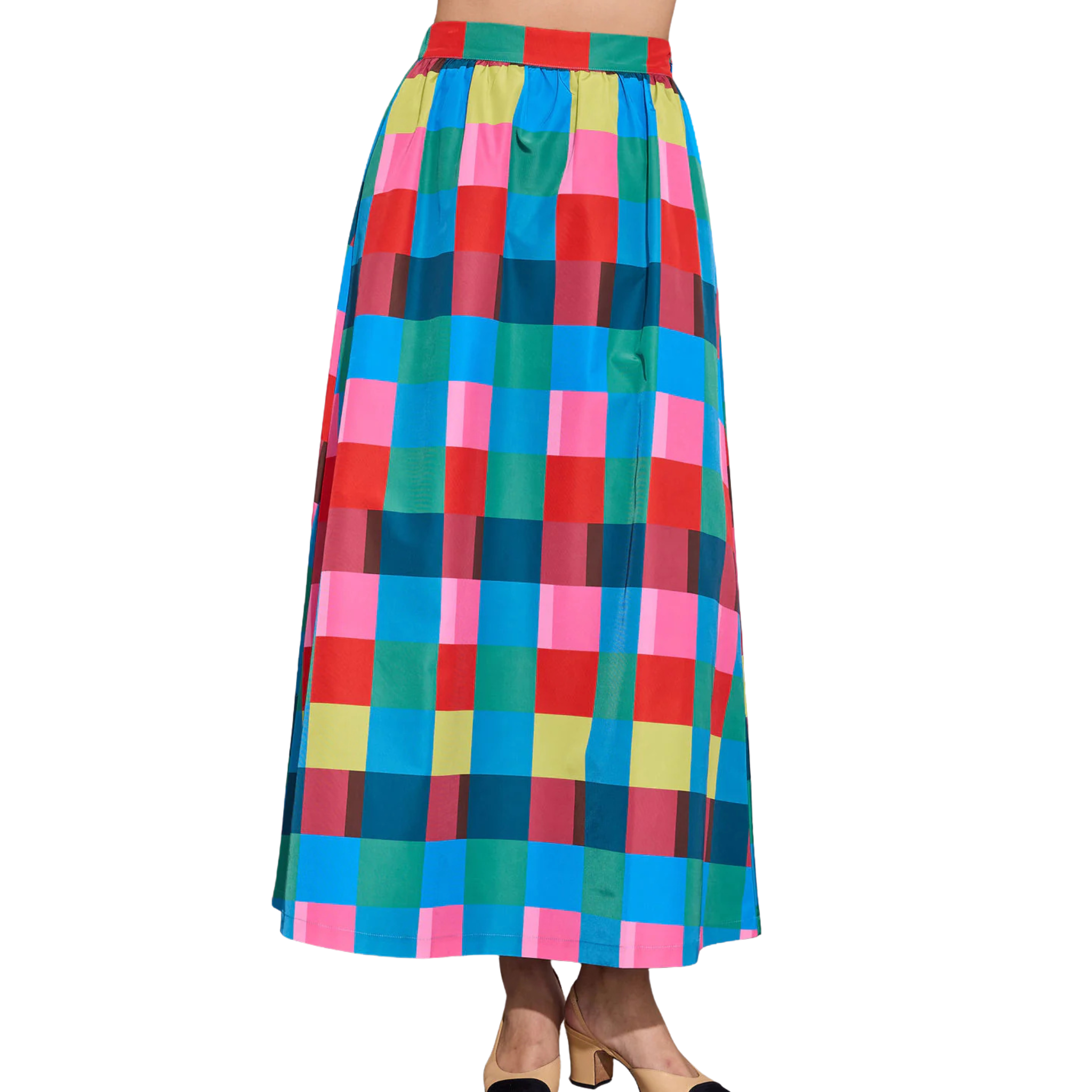 Daphne Skirt in Holiday Check-Fairley Fancy