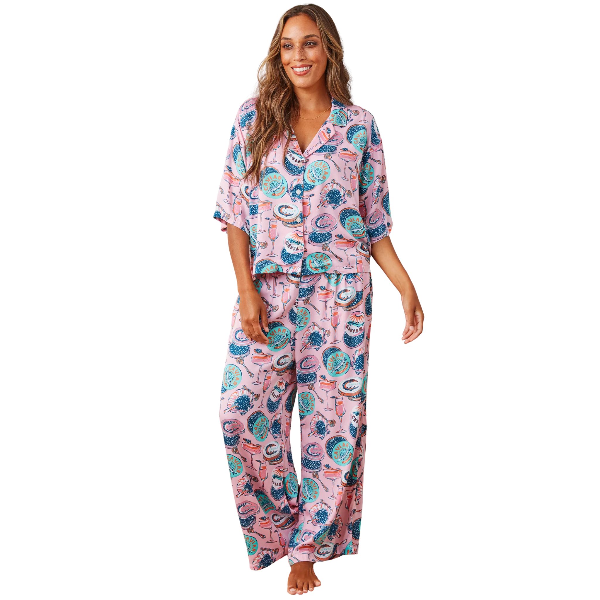 Eco Satin Wildest Dreams Set in Blush Champagne & Caviar-Fairley Fancy