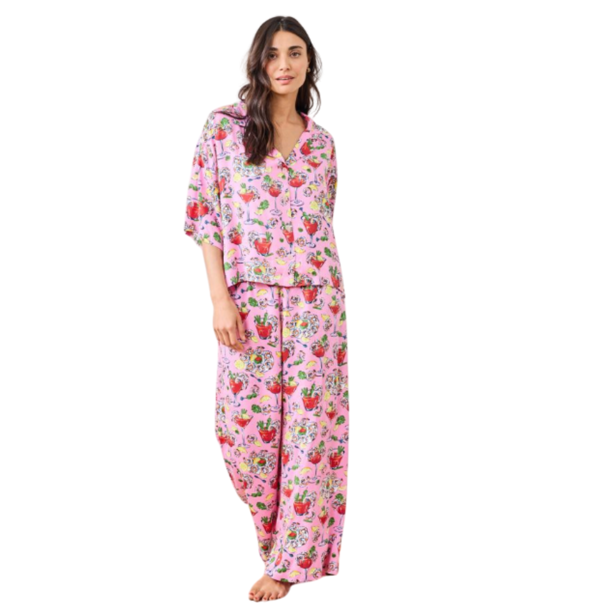 Eco Satin Wildest Dreams Set in Shrimp Cocktail-Fairley Fancy