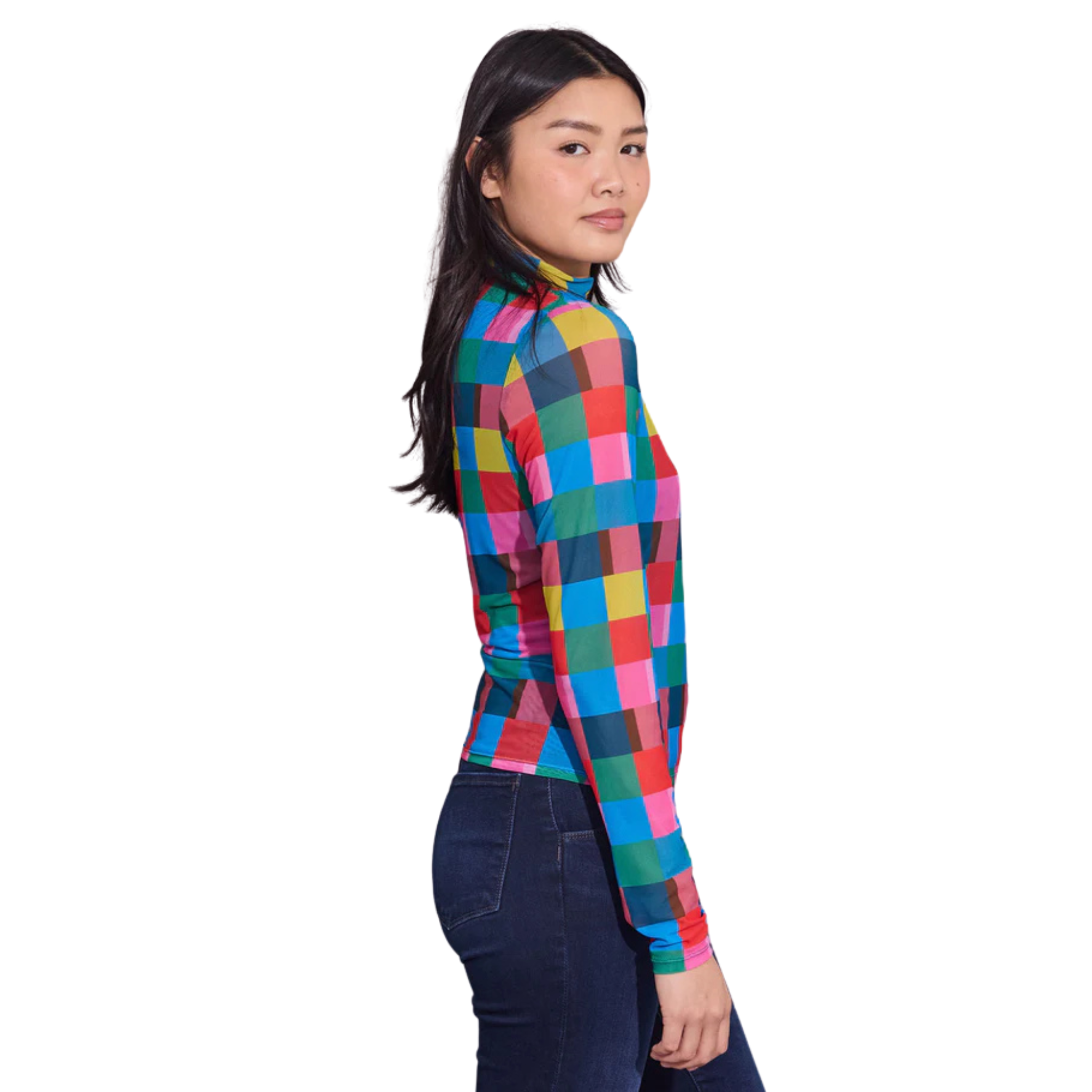 Eliza Top in Holiday Check-Fairley Fancy