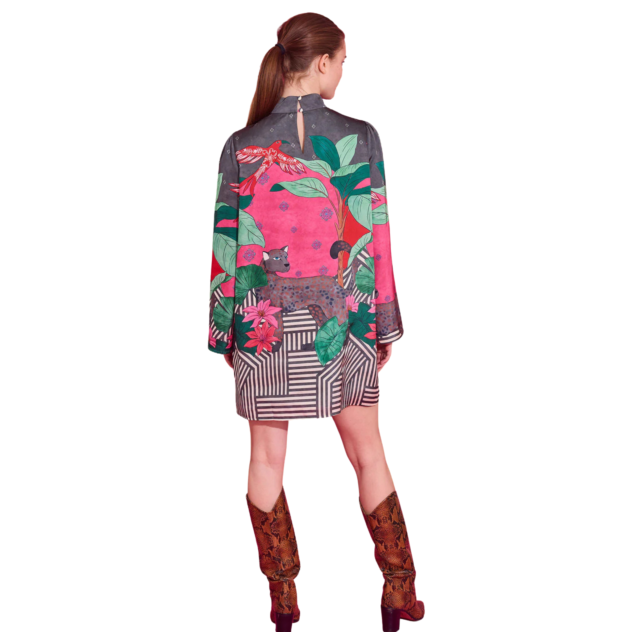 Emery Dress in Colony Stripe-Fairley Fancy