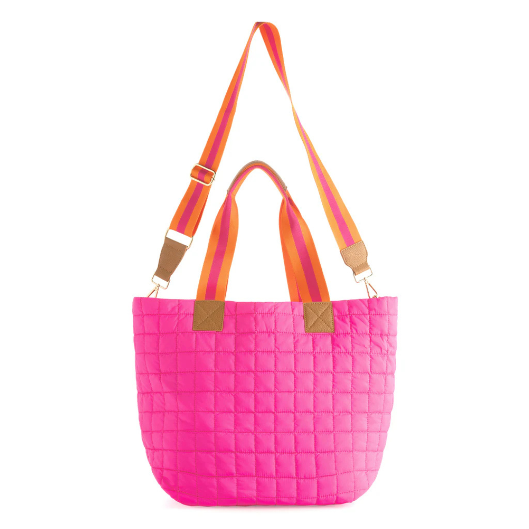 Ezra Travel Tote in Magenta - Fairely Fancy