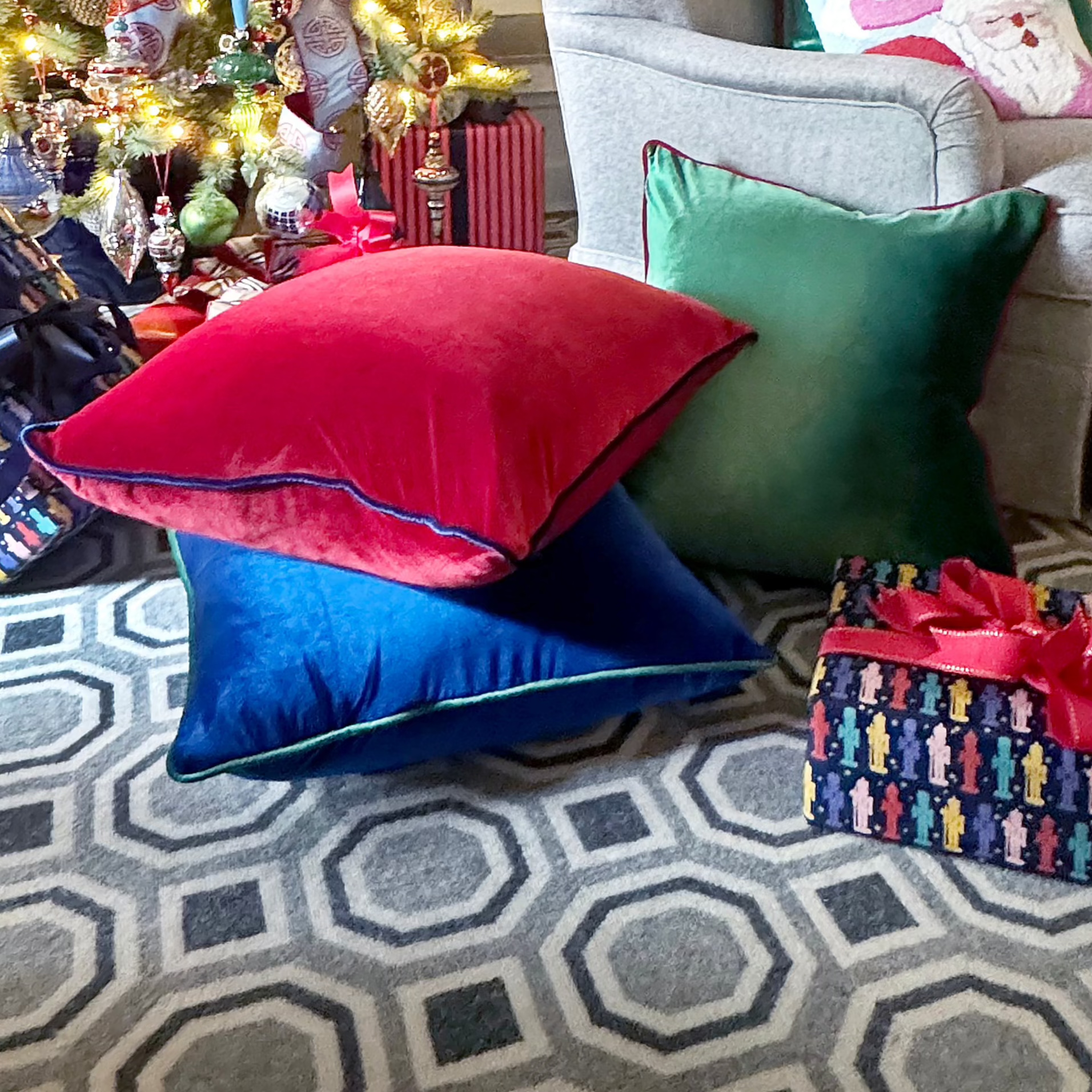 Fairley Velvet Trim Pillow Cover - Fairley Fancy