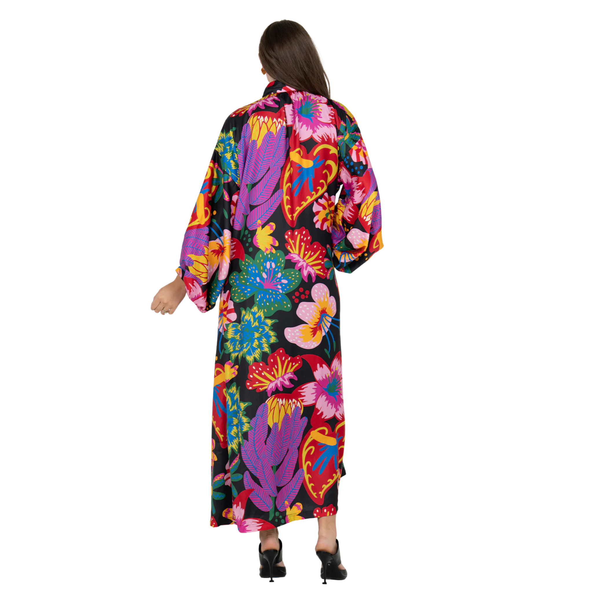 Fiona Dress in Midnight Garden-Fairley Fancy