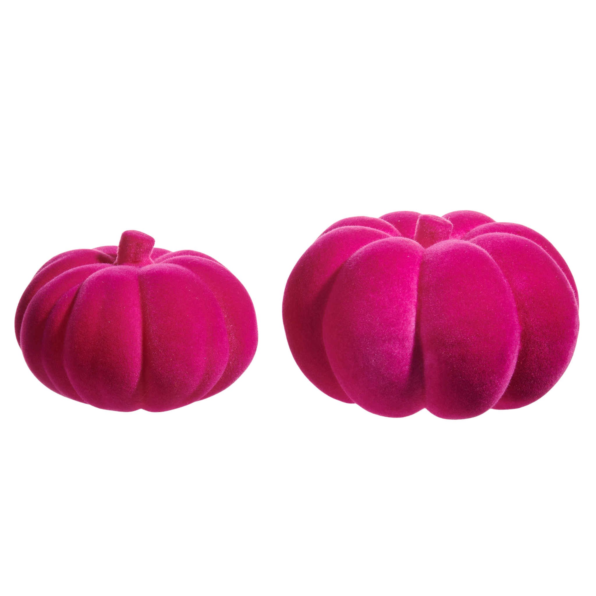 Flocked Pumpkins Set-Fairley Fancy