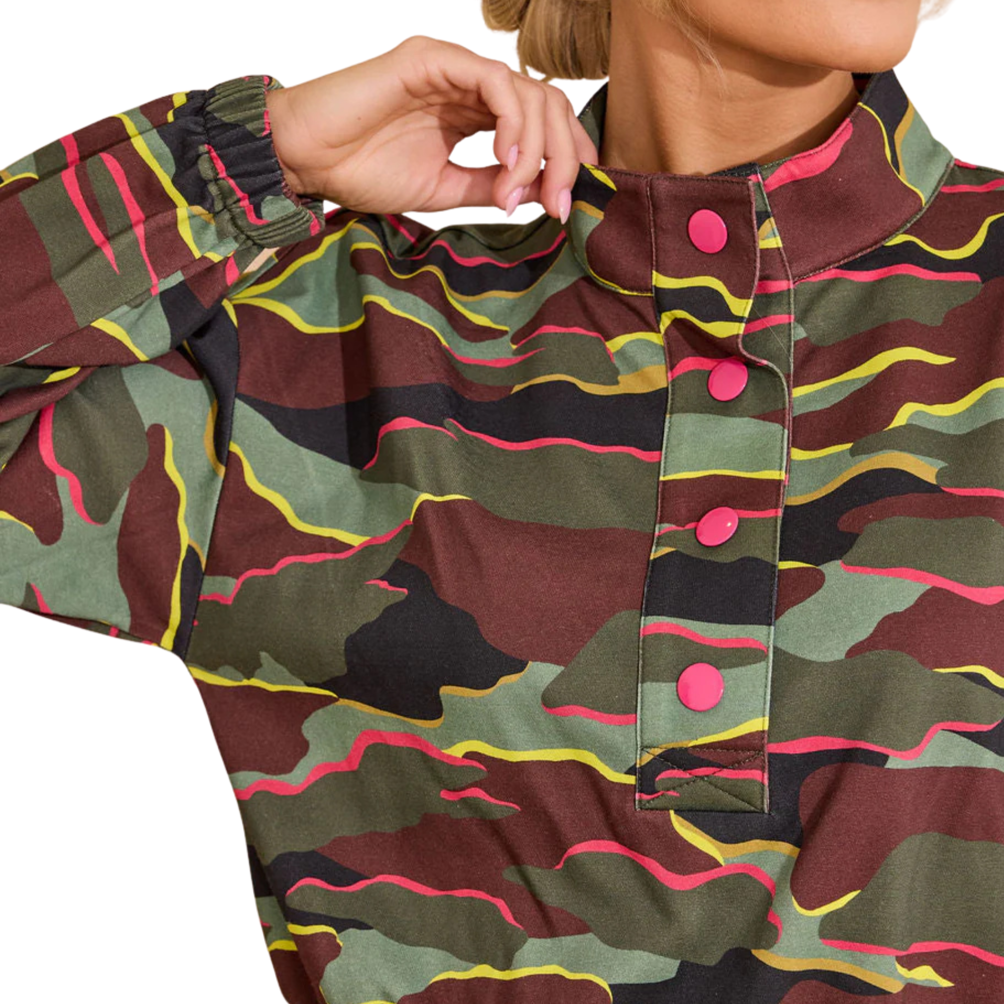 Frankie Top in Neon Camo-Fairley Fancy