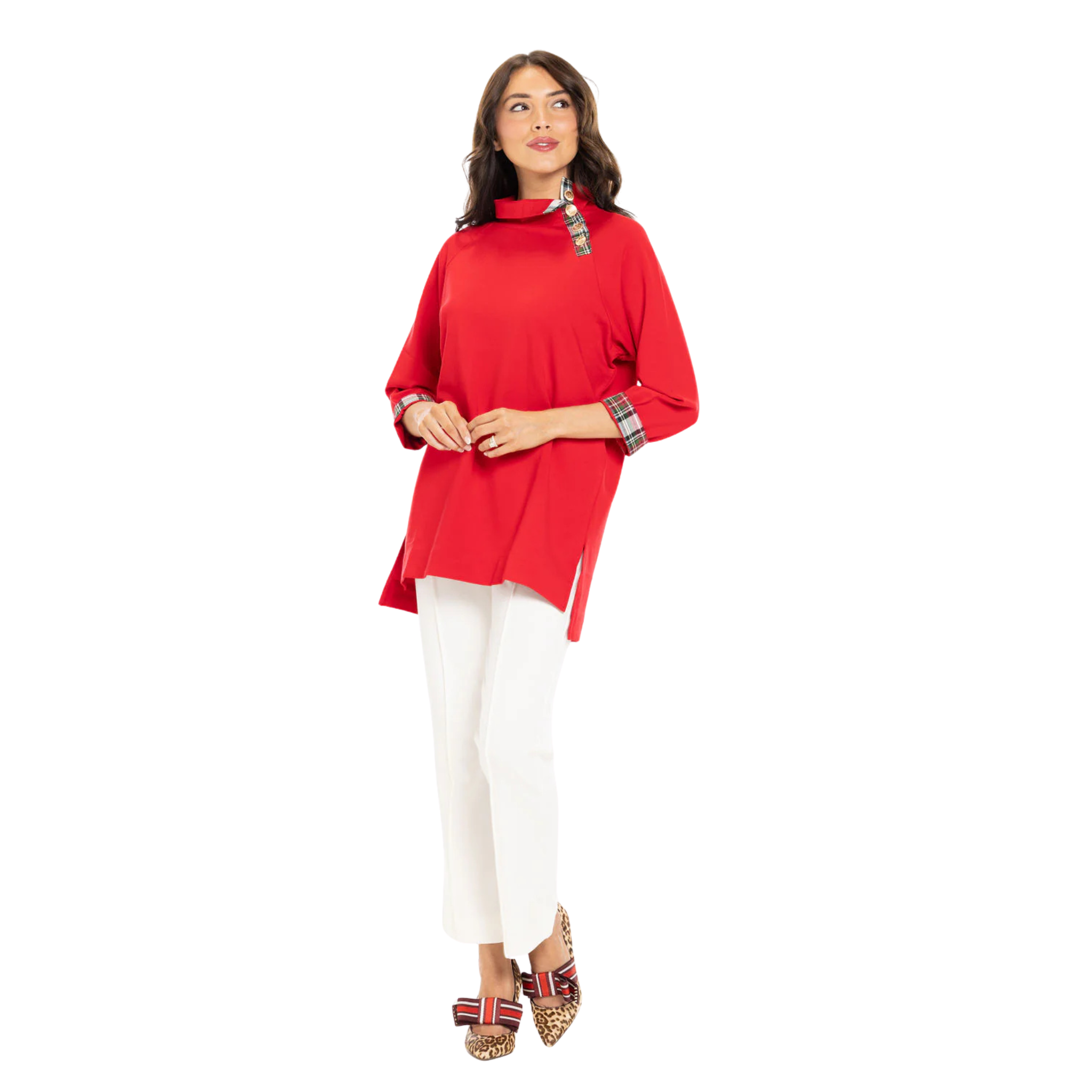 Georgia Top in Red-Fairley Fancy