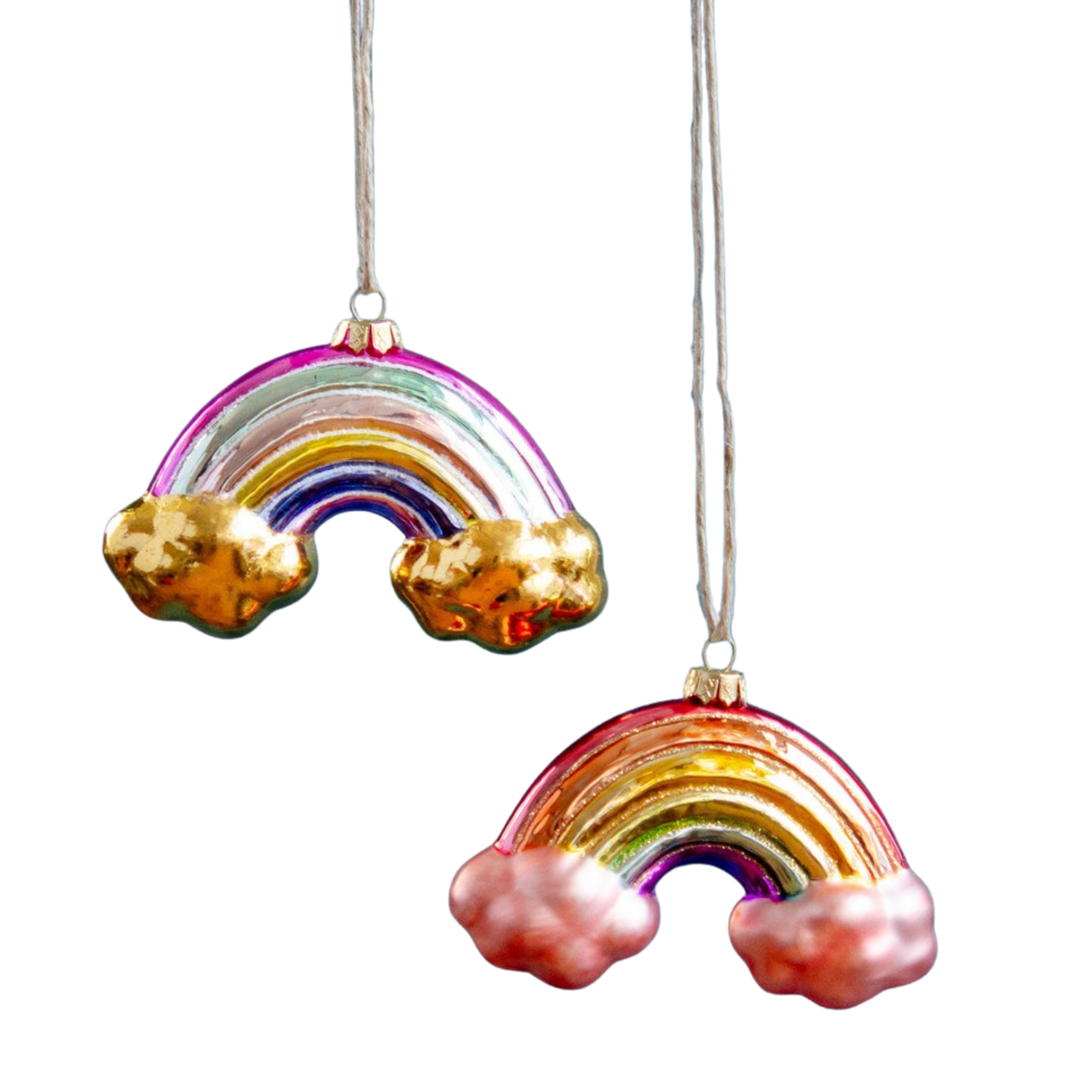 Glitterville Rainbow Ornament Set-Fairley Fancy