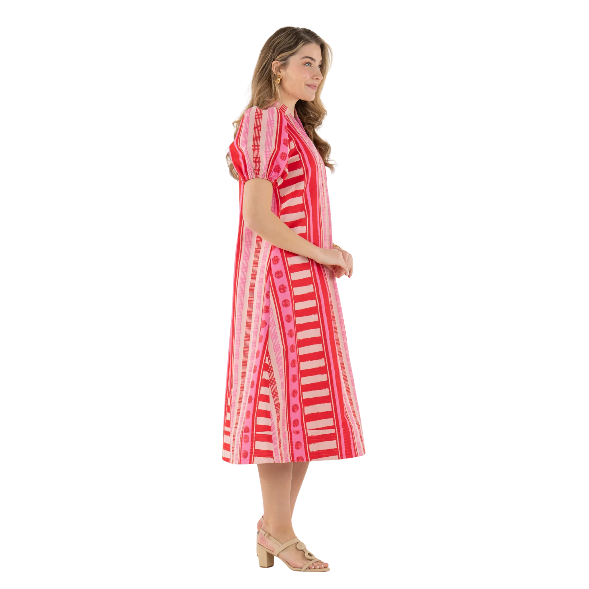 Hampton Dress in Peach Jubilee-Fairley Fancy