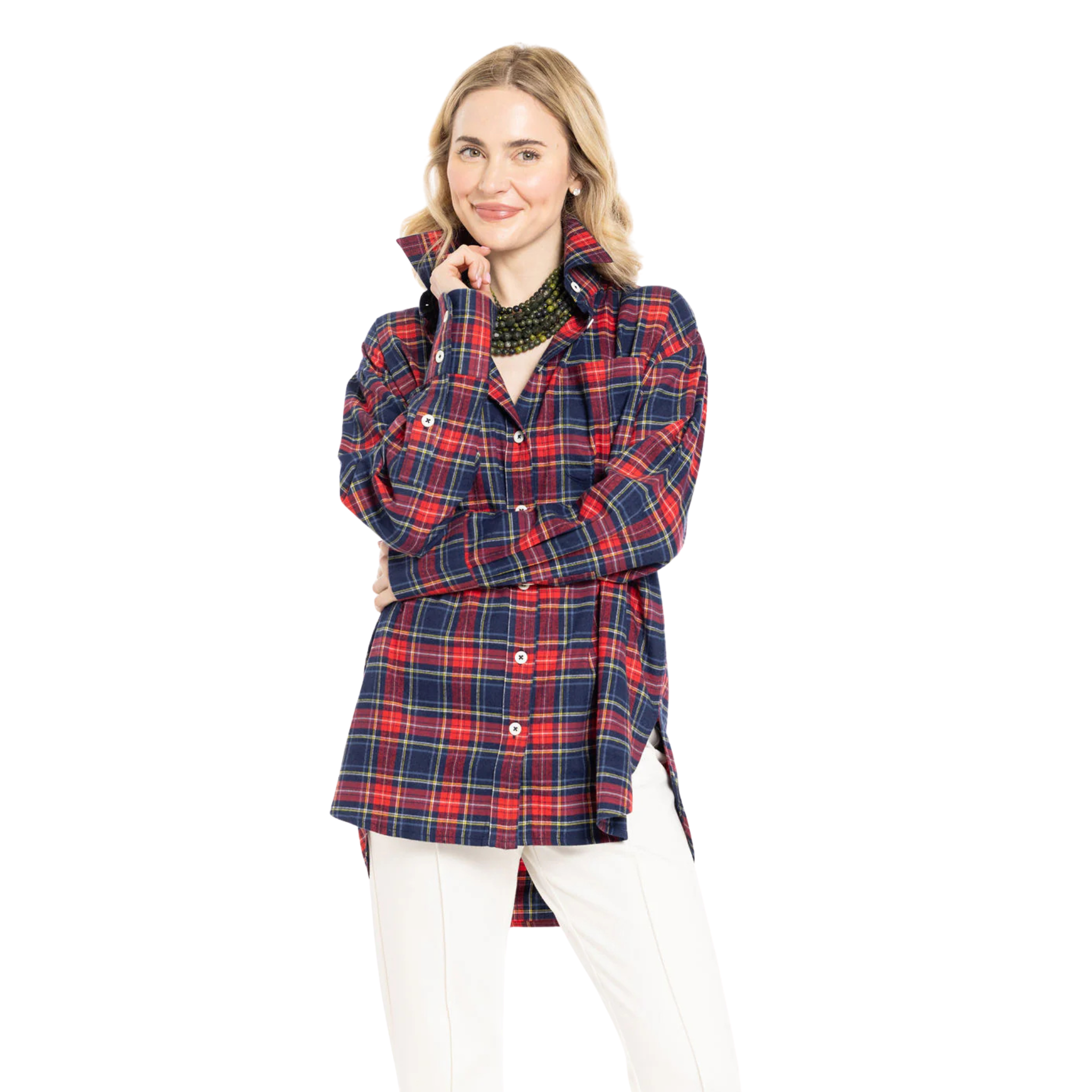 Holly Top in Tartan Plaid-Fairley Fancy