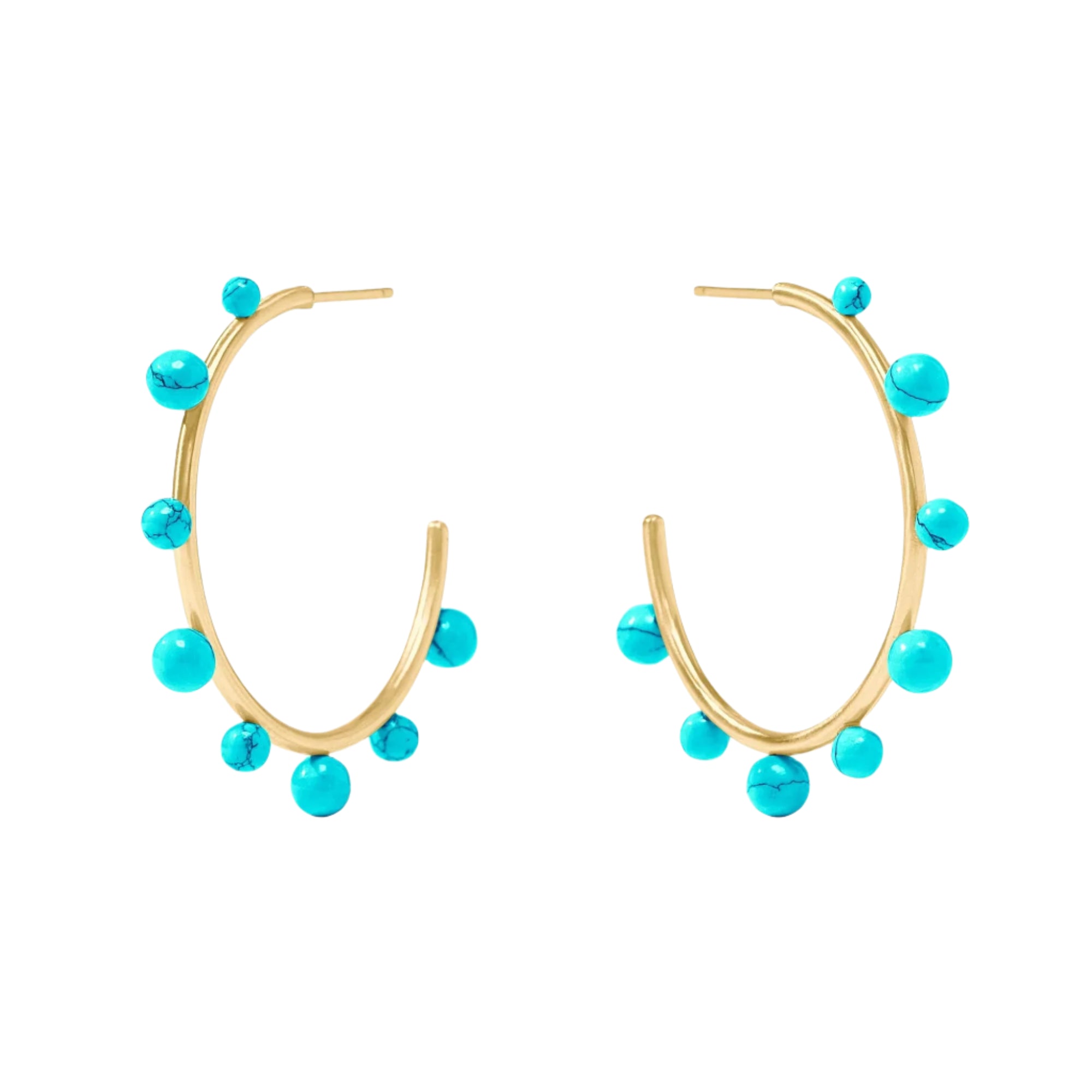 Hydra Stone Hoop in Turquoise Blue-Fairley Fancy1