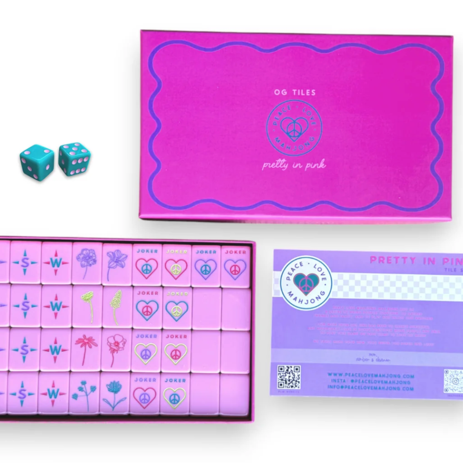 Pretty in Pink OG Mahjong Tiles-Fairley Fancy
