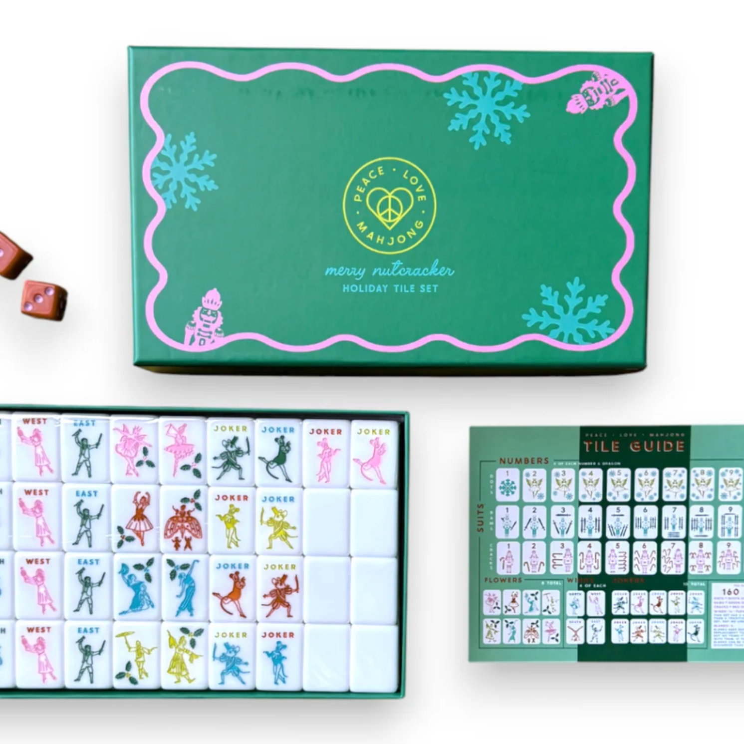 Merry Nutcracker Holiday Mahjong Tiles Set-Fairley Fancy