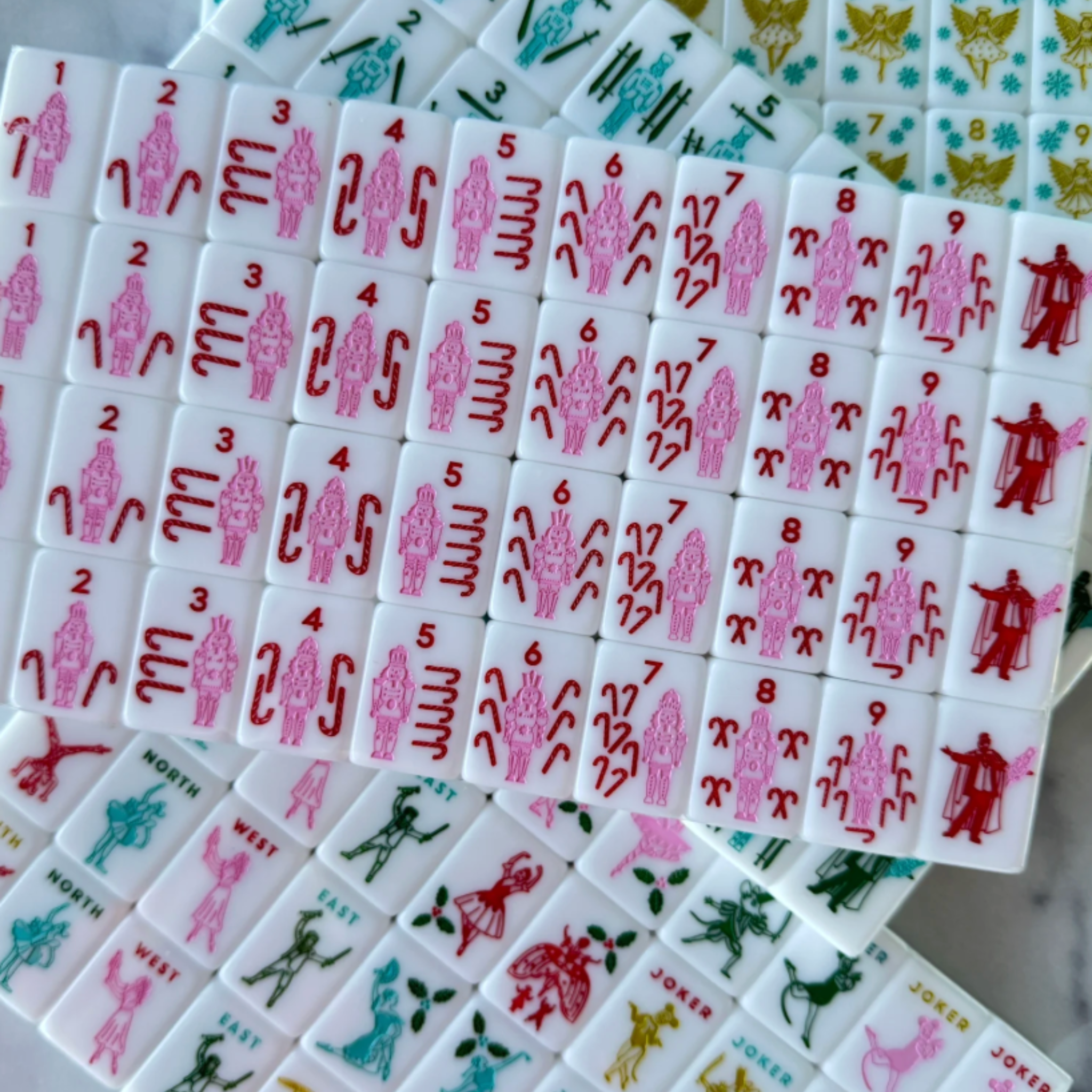 Merry Nutcracker Holiday Mahjong Tiles Set-Fairley Fancy