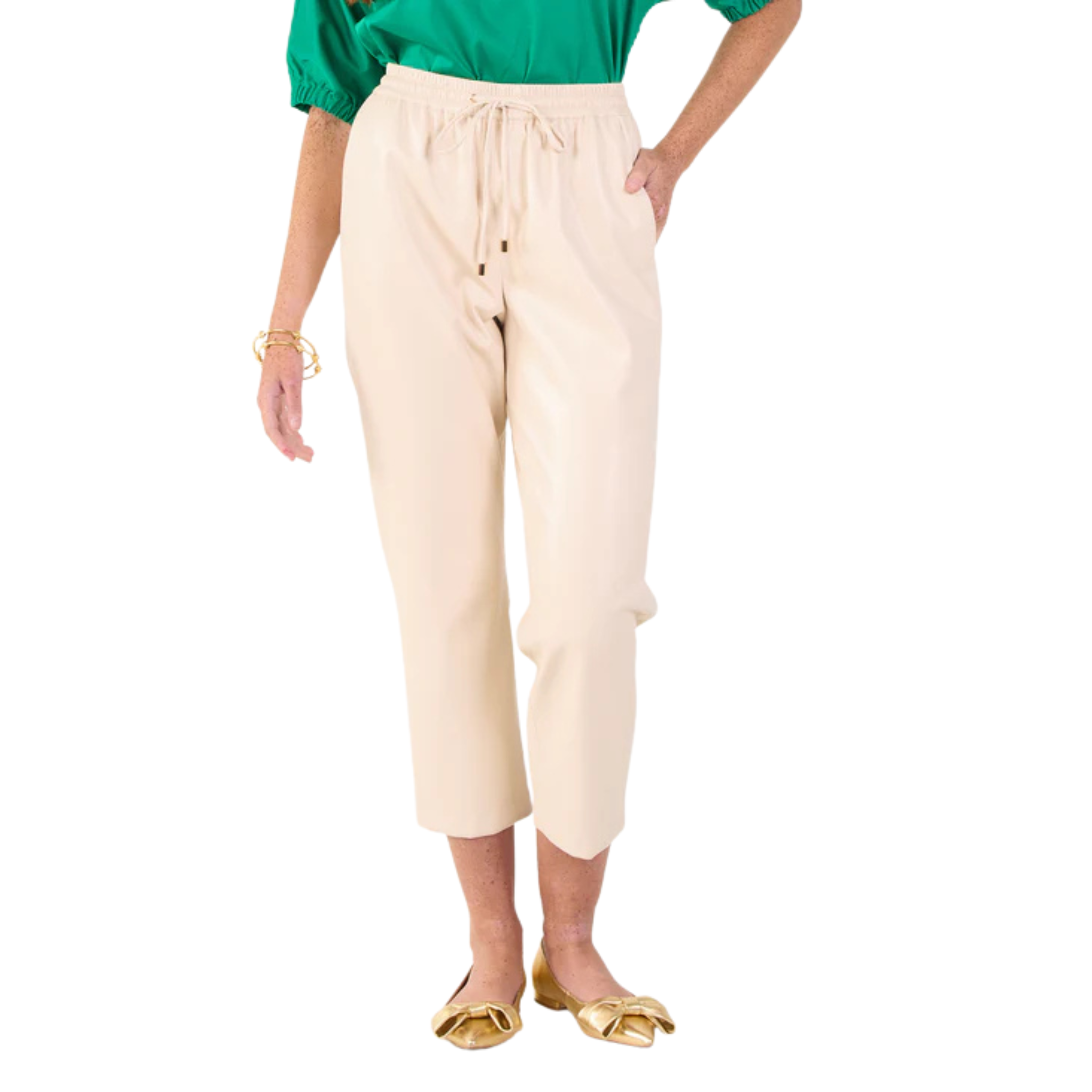 Joy Jogger in Sandshell Vegan Leather-Fairley Fancy