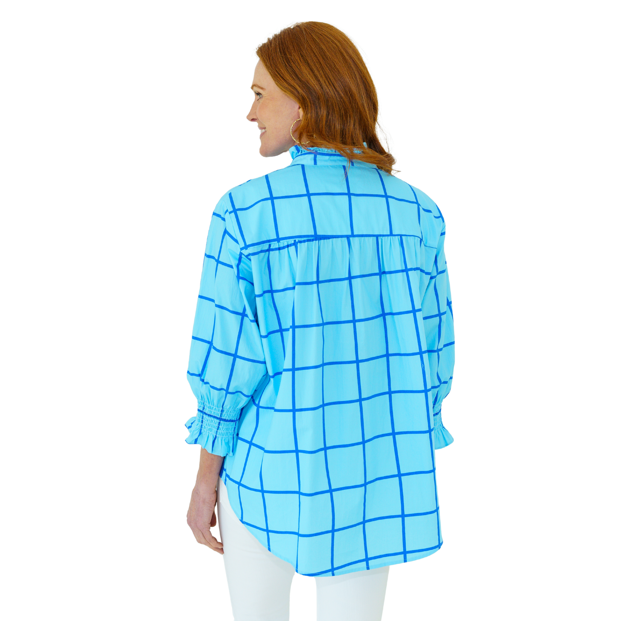 Kimberly Park Top in Blue and Navy-Fairley Fancy