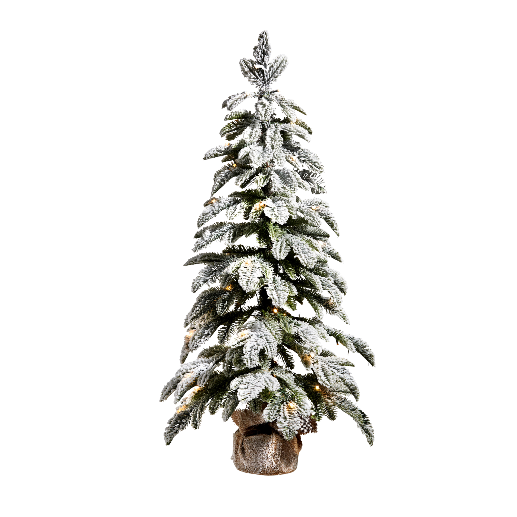 Lighted & Flocked Pine Tree in a Bag-Fairley Fancy