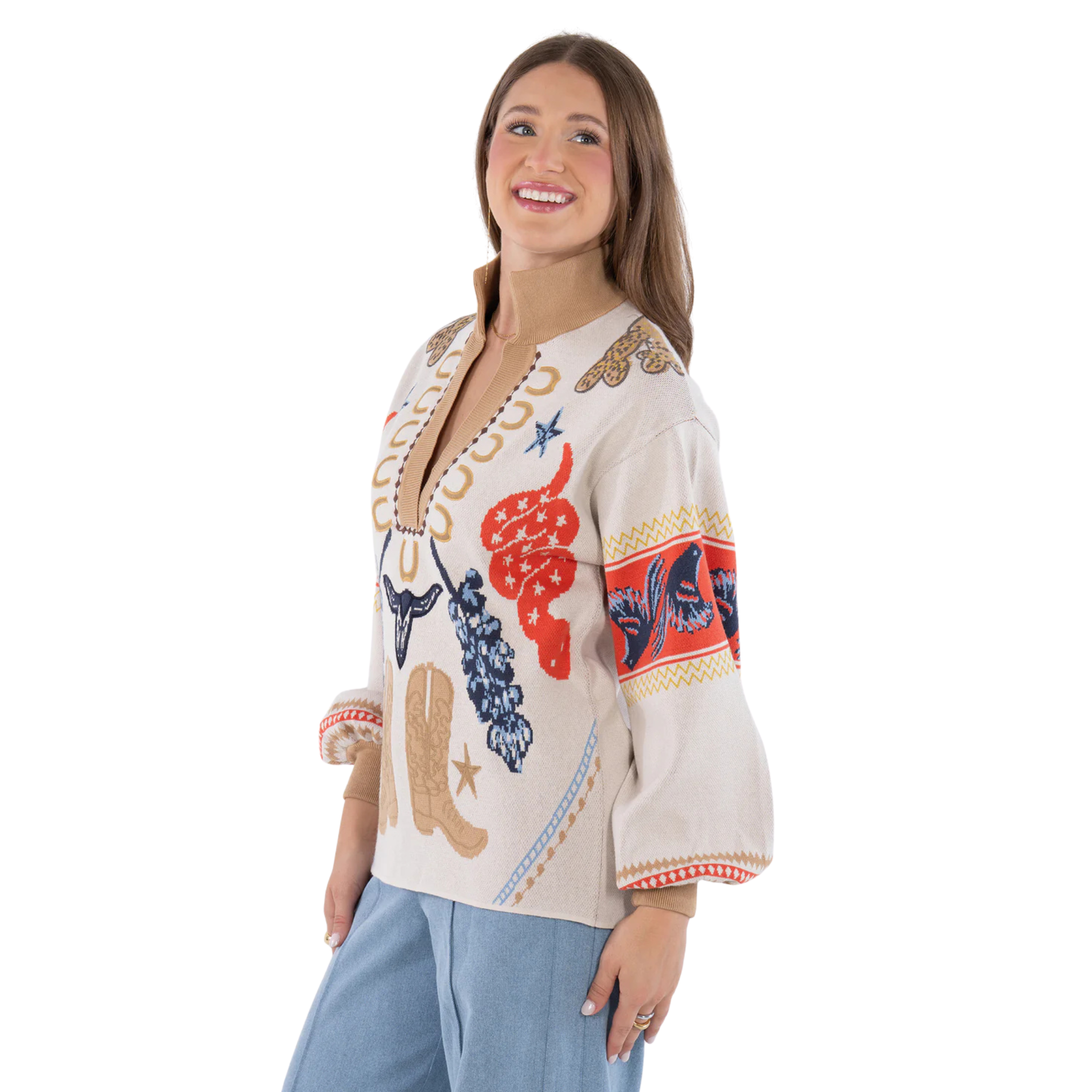 Lolli Sweater in Lone Star-Fairley Fancy