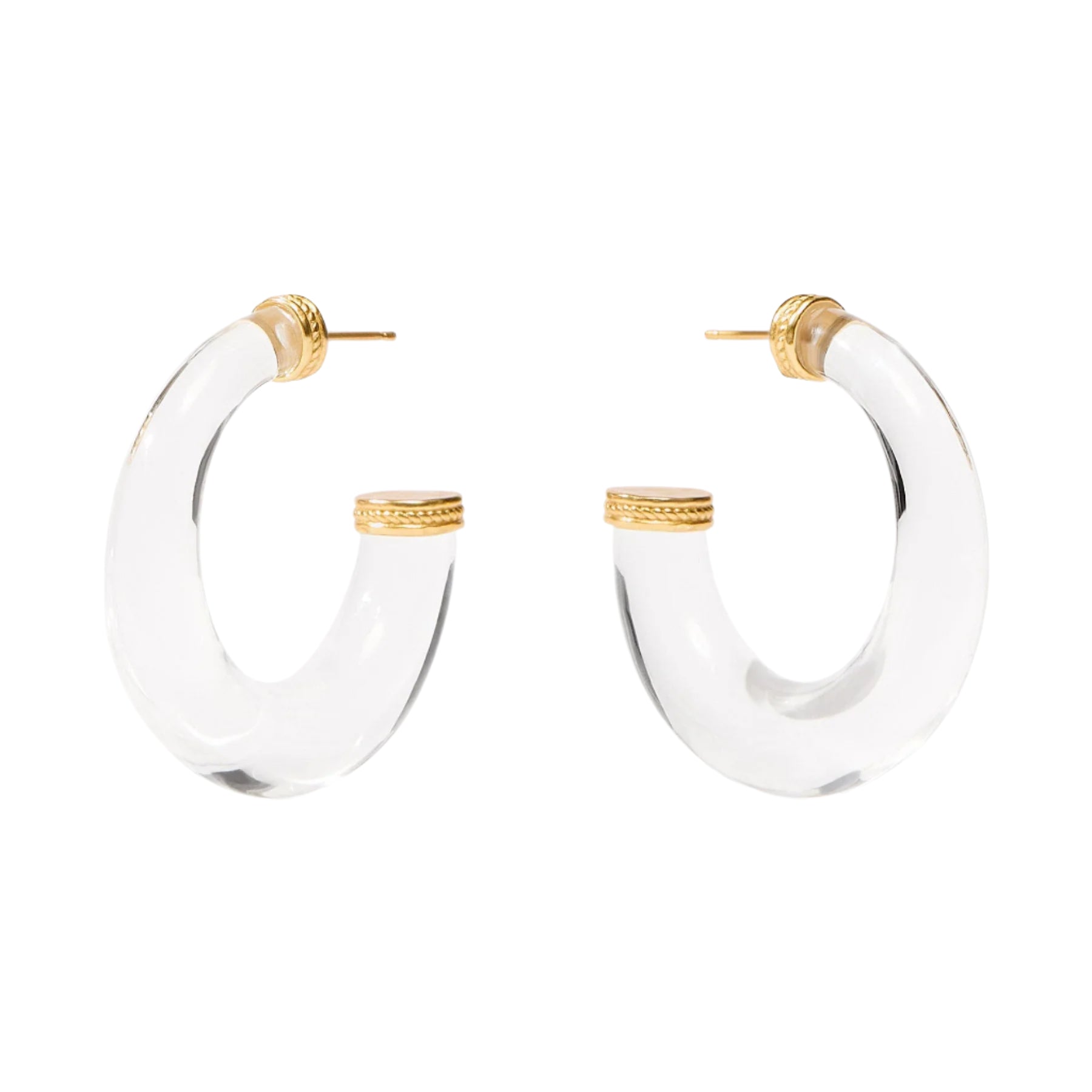 Madison Statement Hoop in Clear Acrylic - Fairley Fancy1