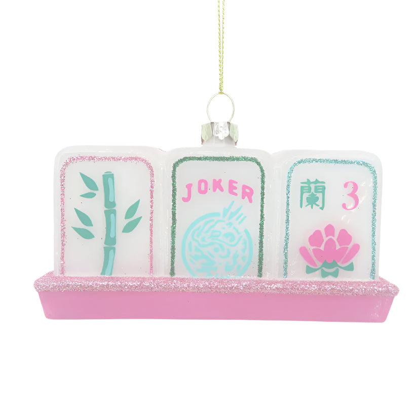 Mahjong Tile Boxed Glass Ornament-Fairley Fancy