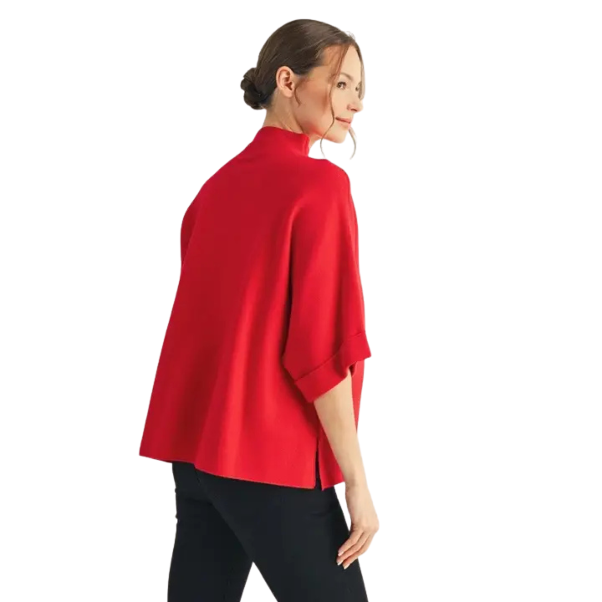 Mock Neck Sweater Top-Fairley Fancy