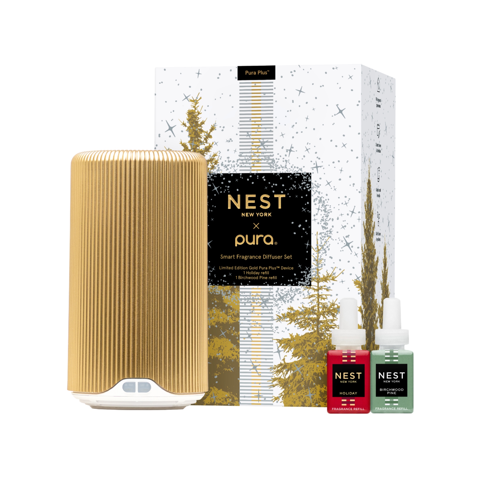 NEST x Pura Plus Device Set in Holiday & Birchwood Pine-Fairley Fancy