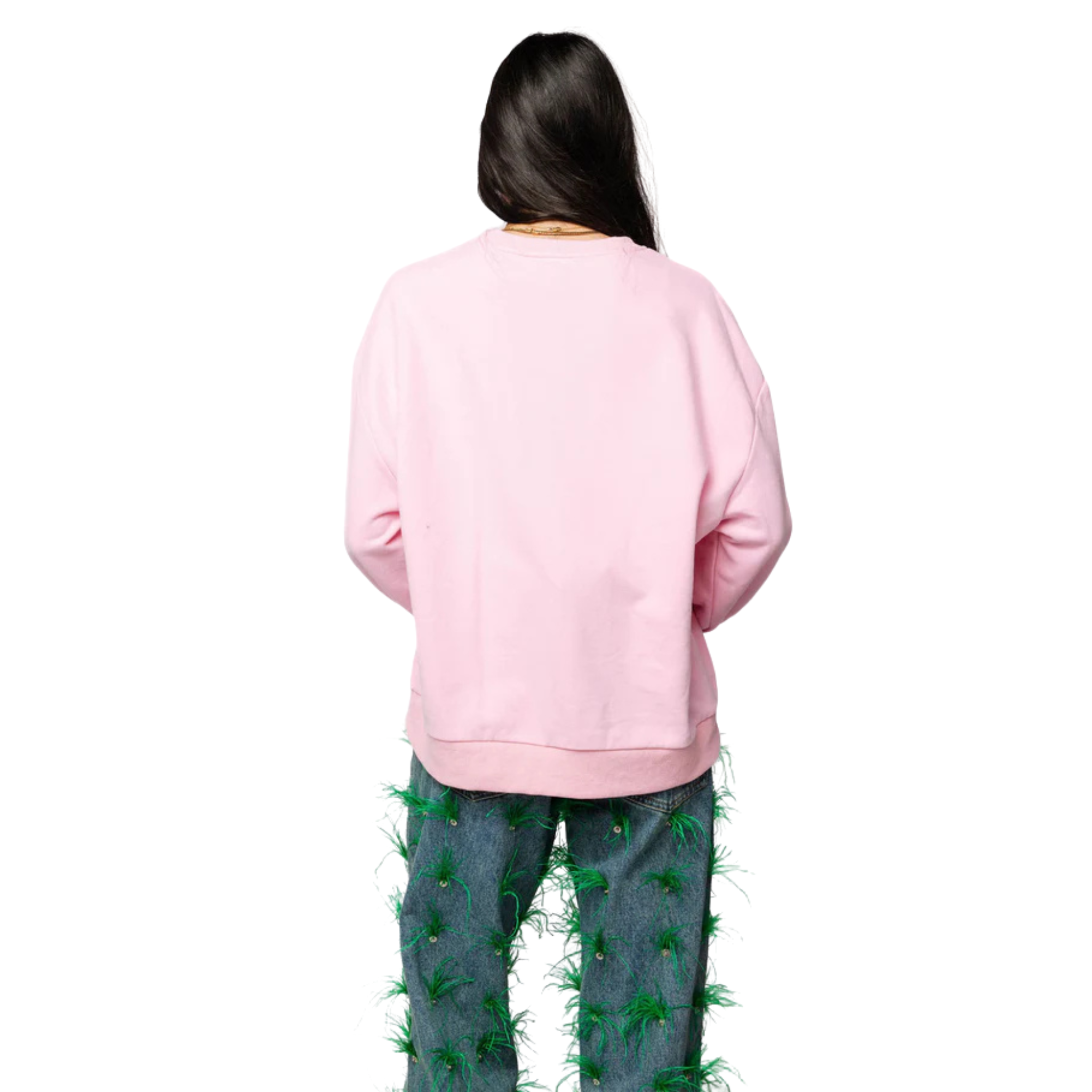 Pink Mahjong Christmas Tree Sweatshirt-Fairley Fancy