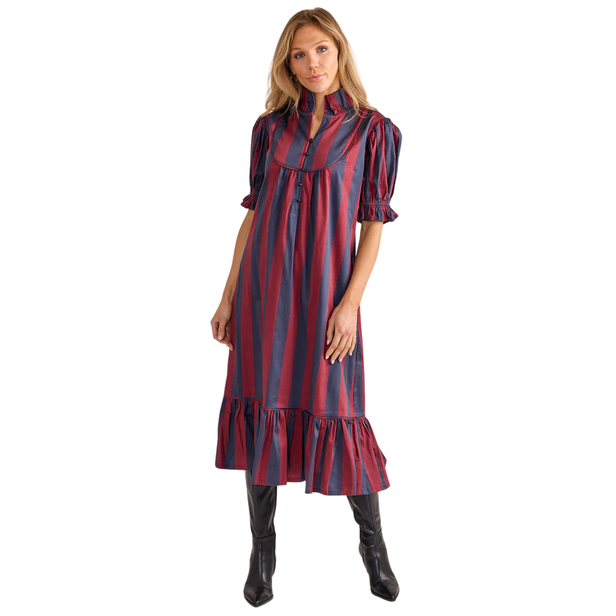 Priestly Dress in Vineyard Stripe-Fairley Fancy