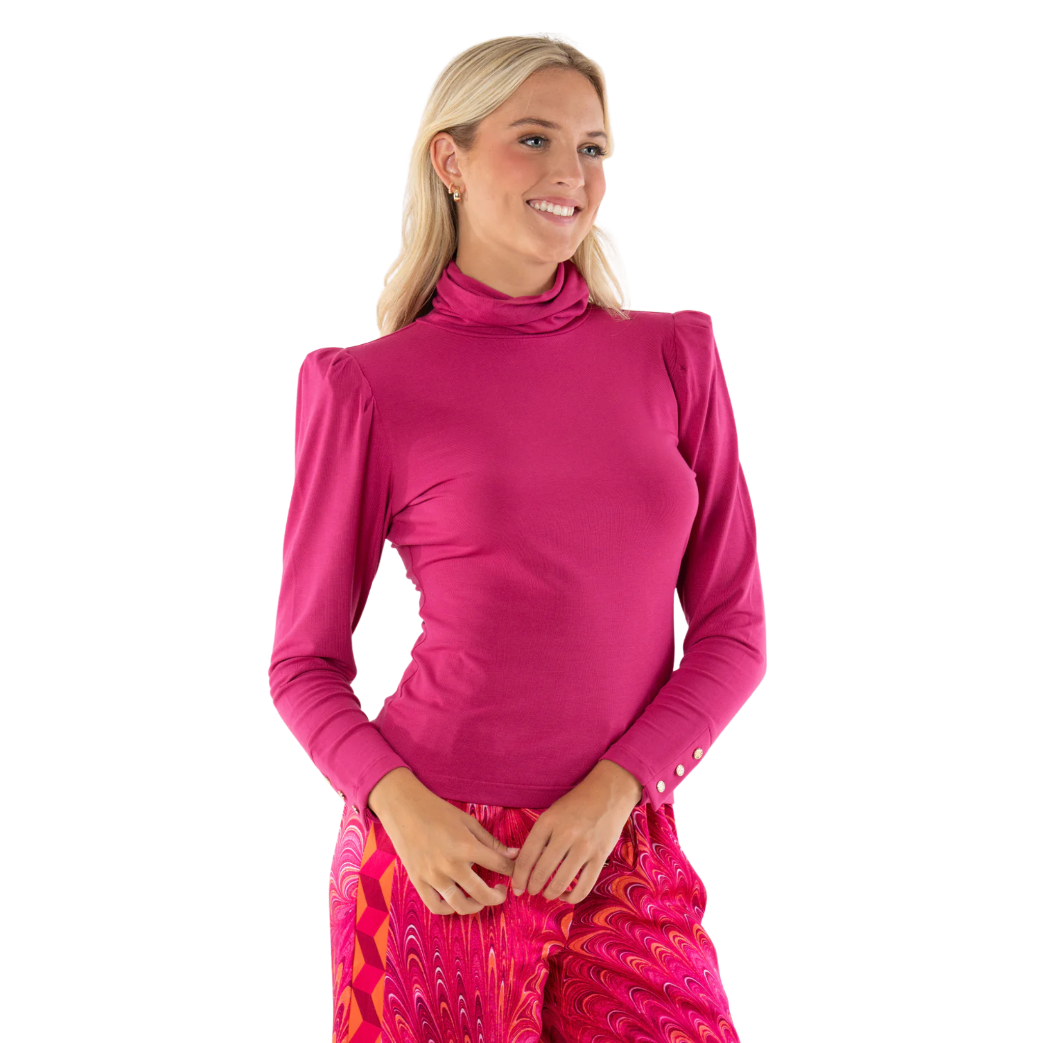 Tessa Turtleneck in Rose Violet-Fairley Fancy