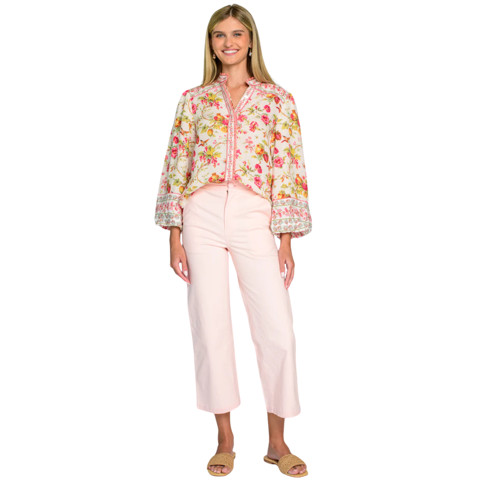 Tilda Pants in Pink Peony-Fairley Fancy