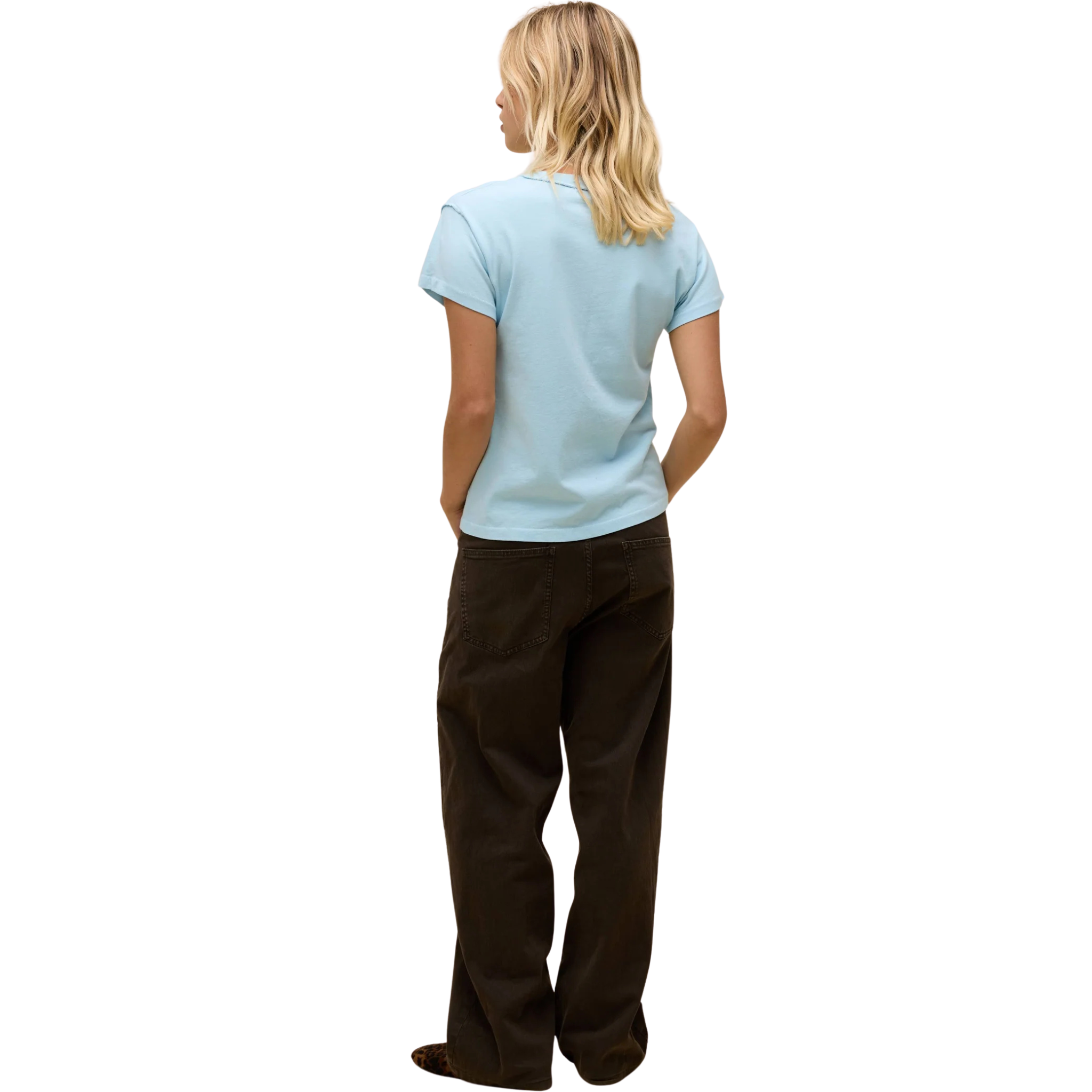 Waylon Jennings Live From Austin Reverse GF Tee Back View with Model